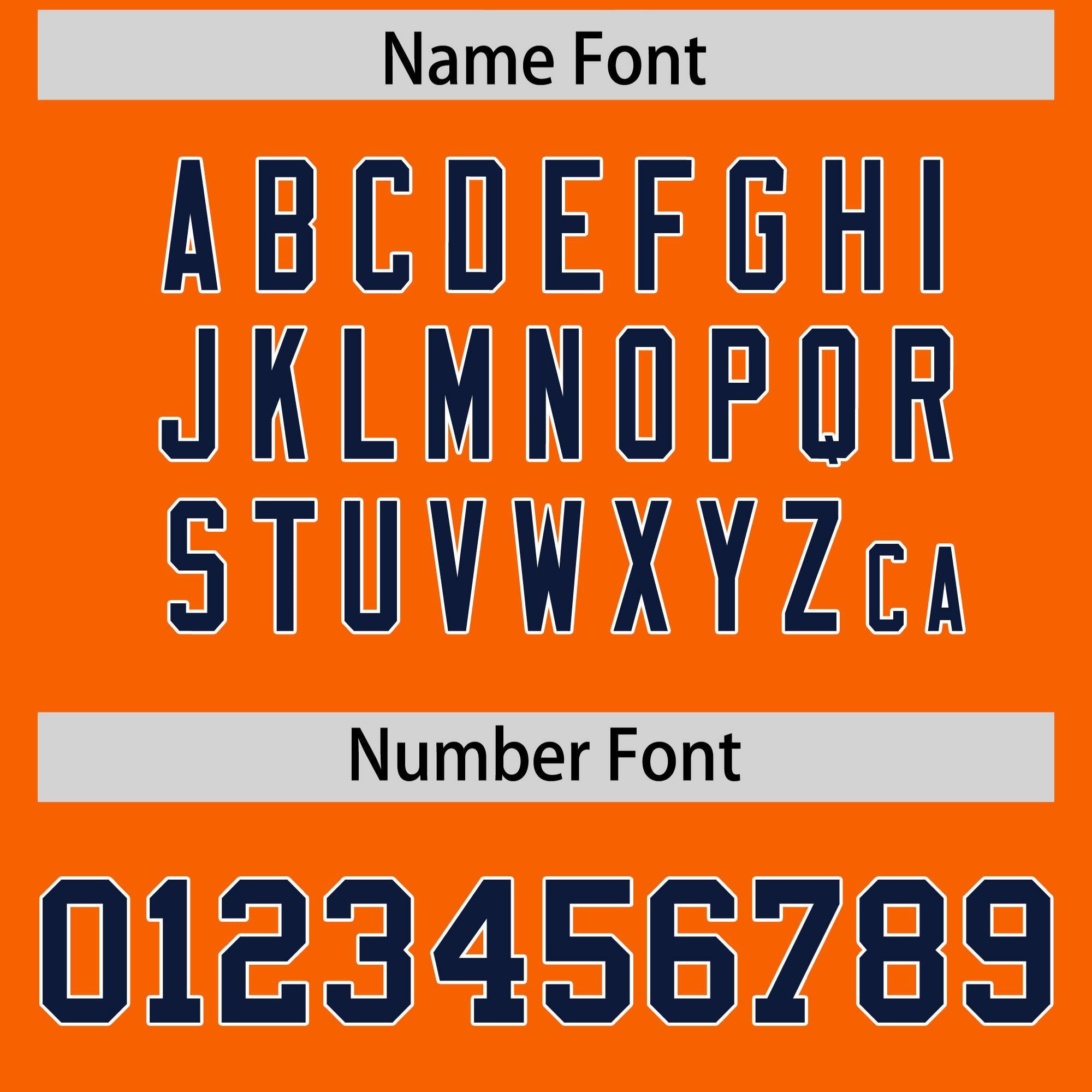 Custom Orange Navy-White Varsity Full-Snap Letterman Classic Jacket Hoodie| KXKSHOP