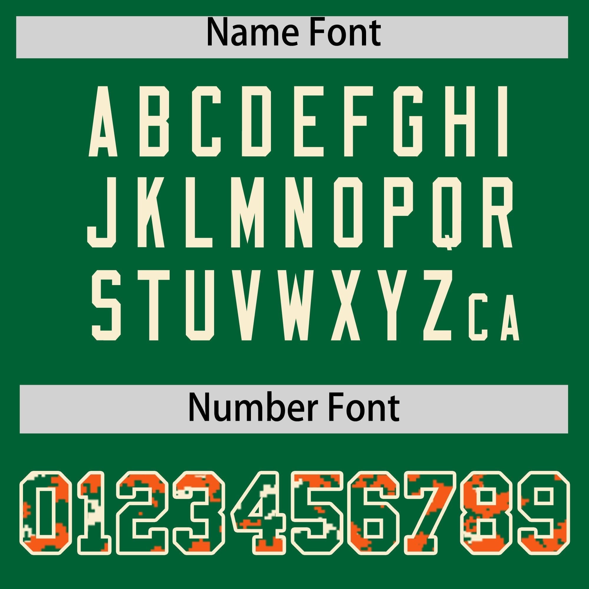 Custom Kelly Green Orange-Cream Raglan Sleeves Varsity Full-Snap Letterman Camo Jacket Hoodie| KXKSHOP