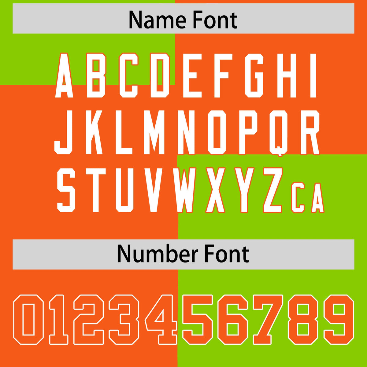 Custom Orange Neon Green Varsity Full-Snap Four Squares Color Block Letterman Jacket Hoodie| KXKSHOP