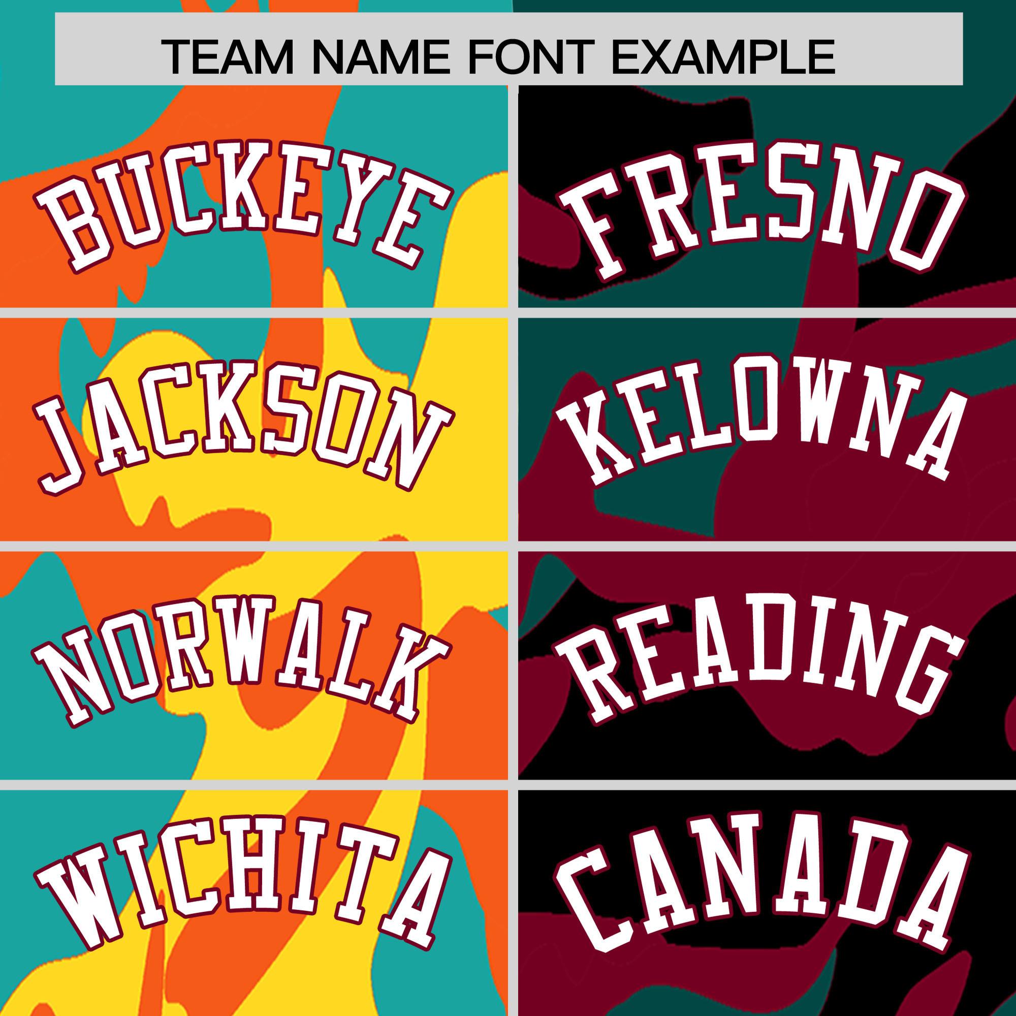 Custom Orange Crimson Full-Snap Varsity Two Tone Personalized Letterman Camo Jacket Hoodie| KXKSHOP