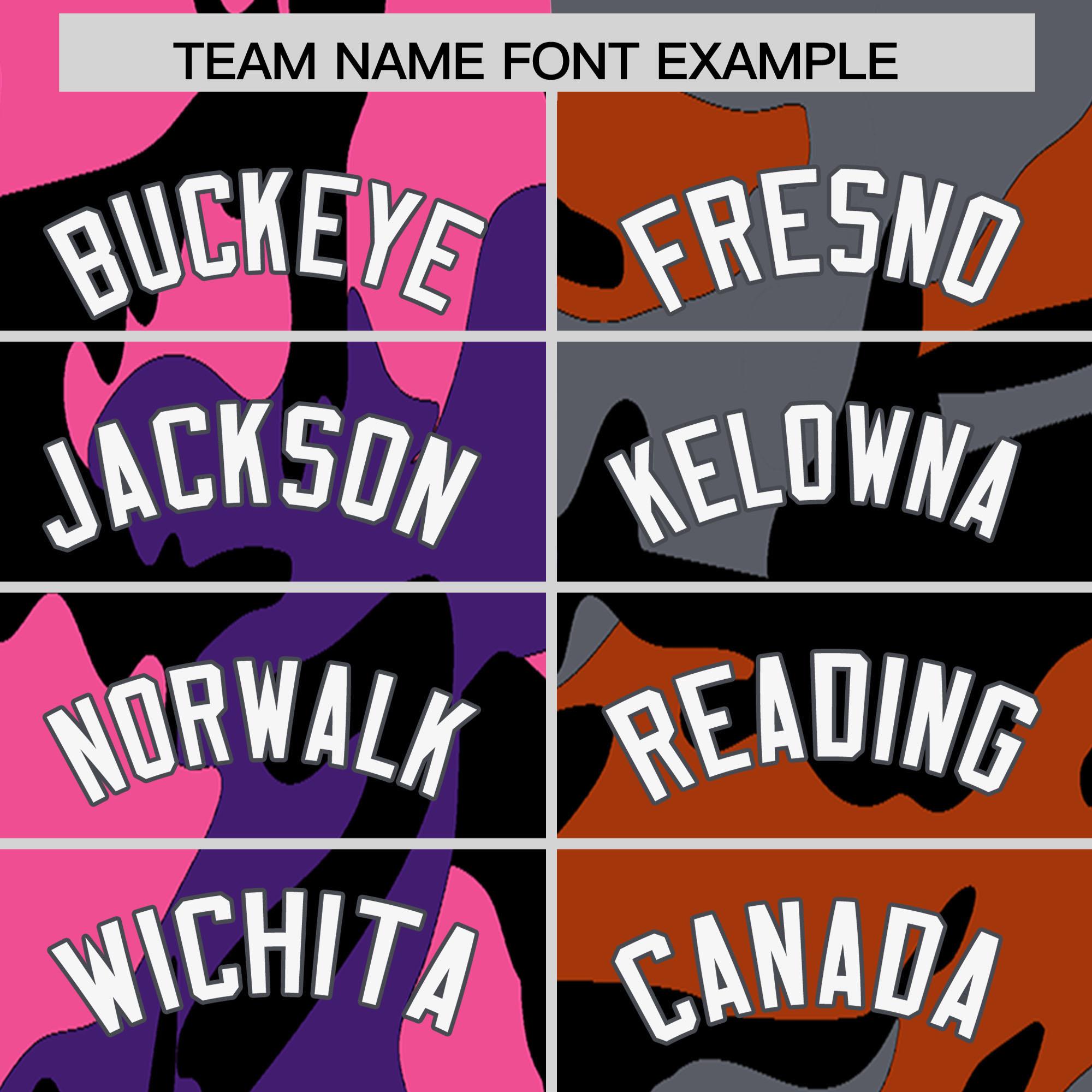 Custom Purple Texas Orange Full-Snap Varsity Two Tone Personalized Letterman Camo Jacket Hoodie| KXKSHOP