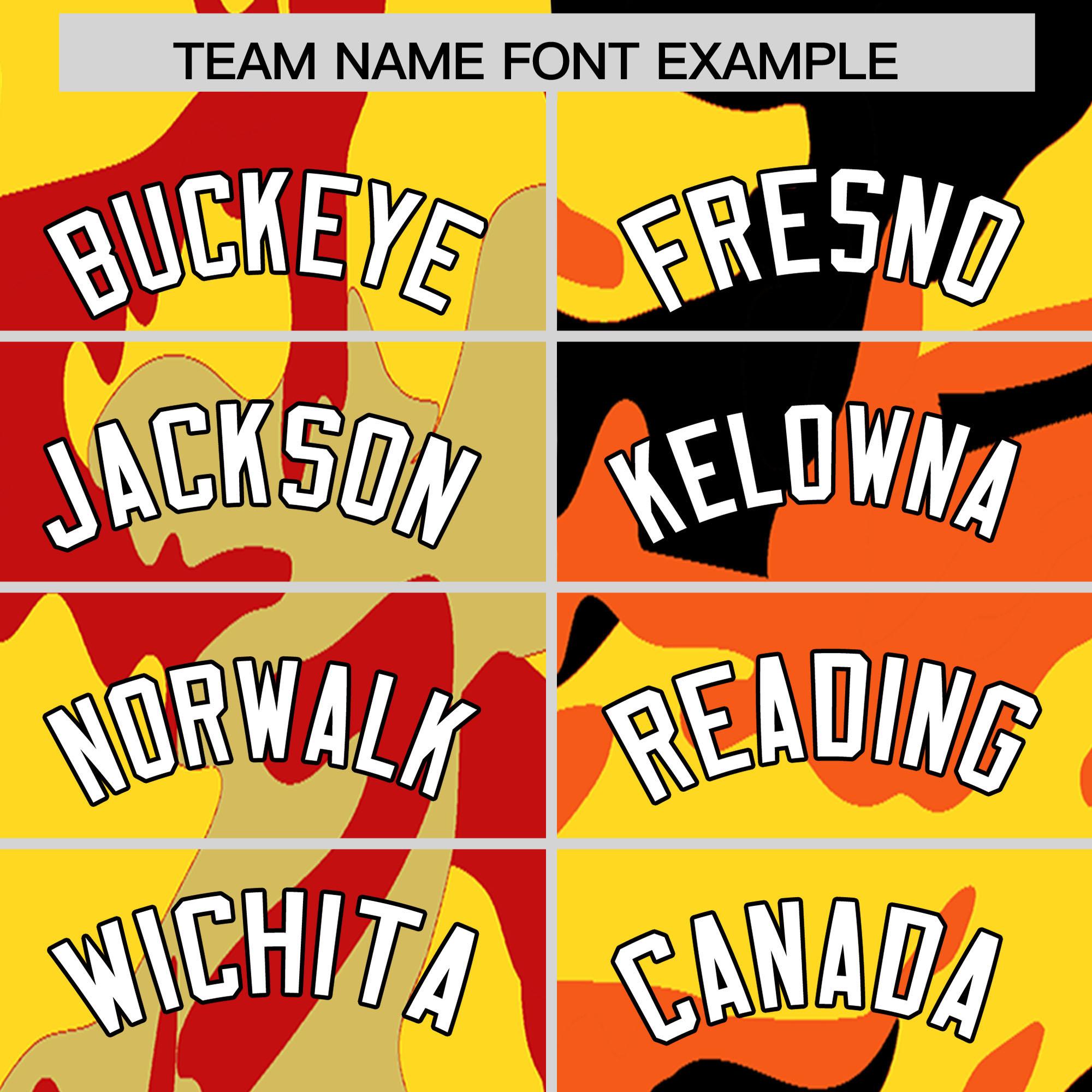 Custom Red Orange Full-Snap Varsity Two Tone Personalized Letterman Camo Jacket Hoodie| KXKSHOP