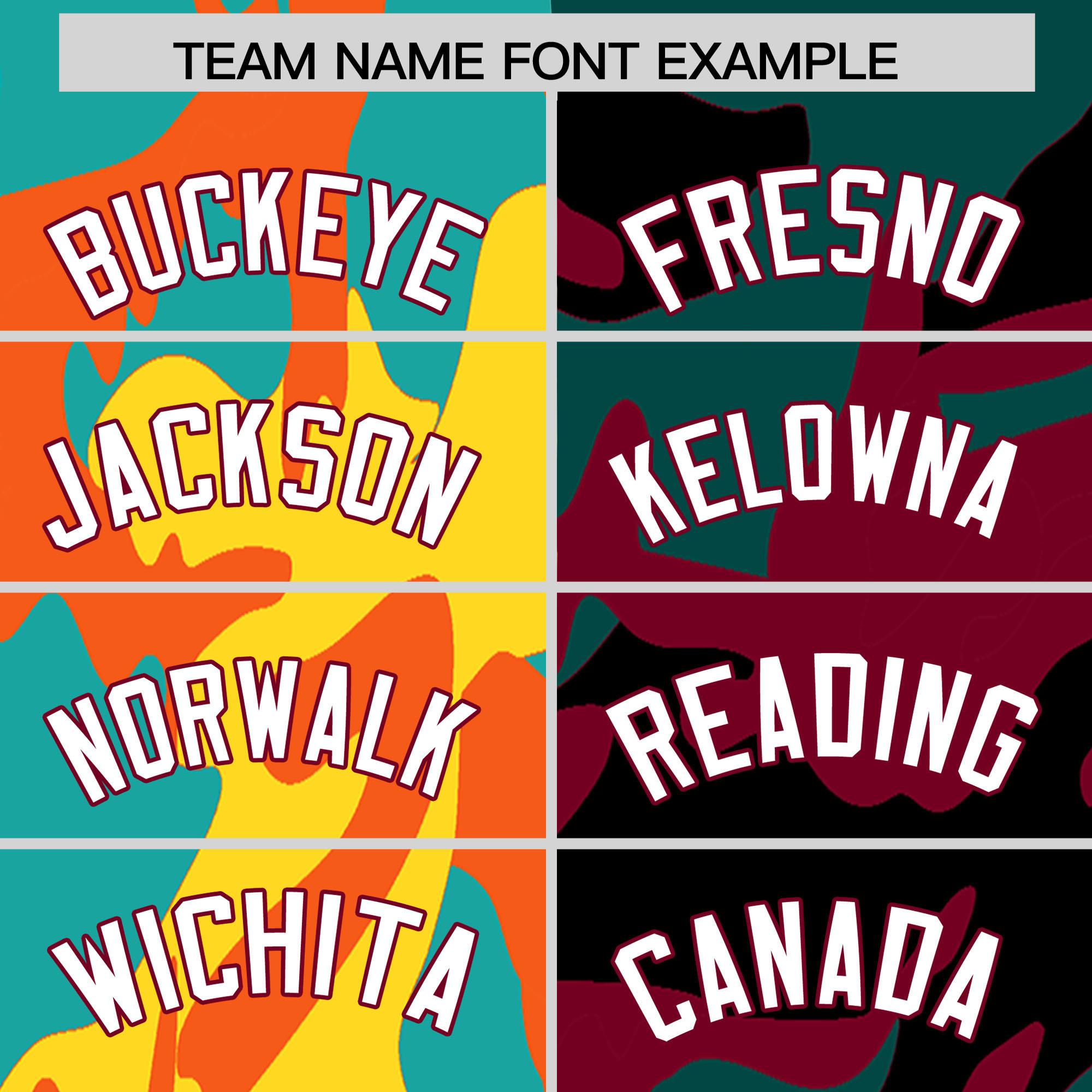 Custom Orange Crimson Full-Snap Varsity Two Tone Personalized Letterman Camo Jacket Hoodie| KXKSHOP