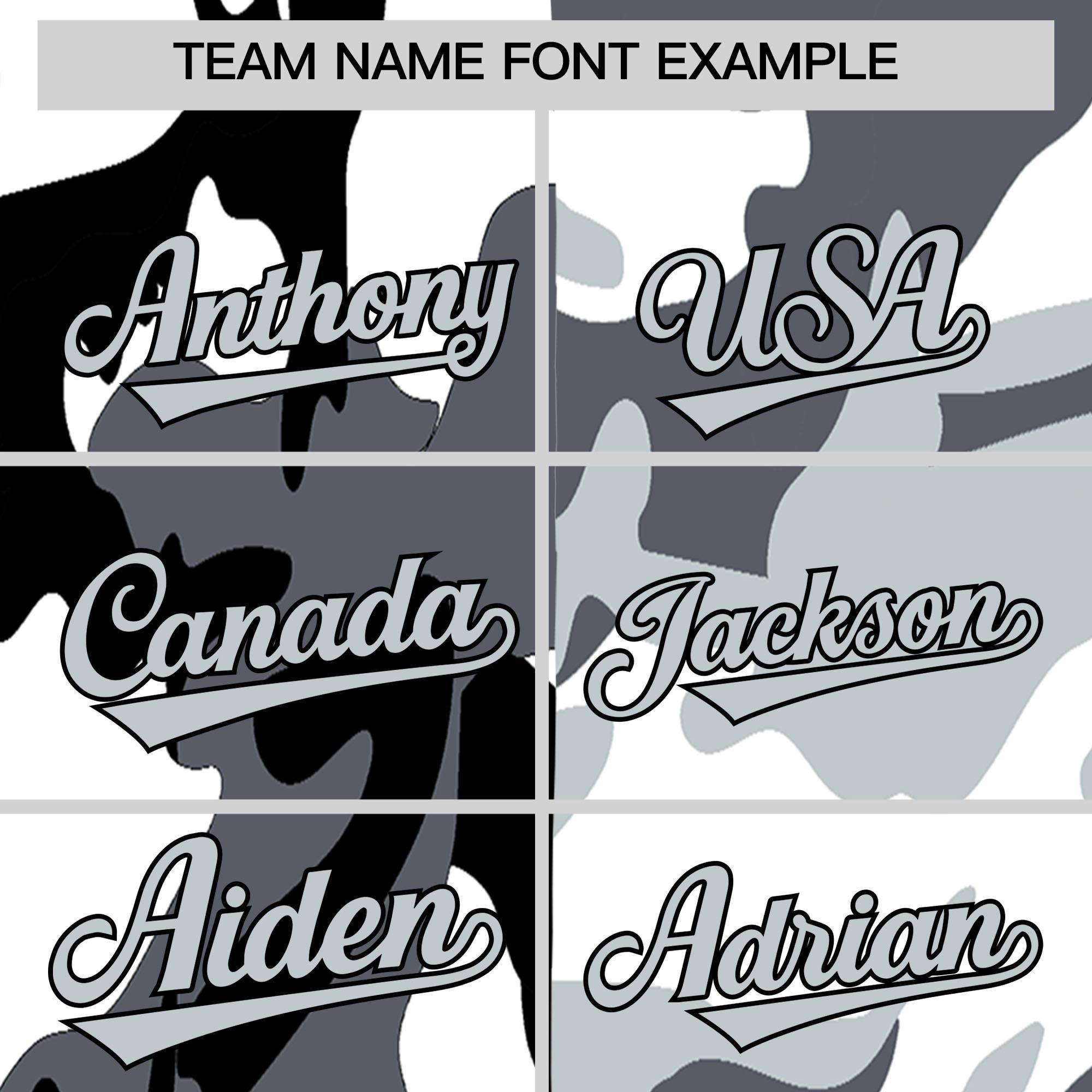 Custom Black Silver Full-Snap Varsity Two Tone Personalized Letterman Camo Jacket Hoodie| KXKSHOP