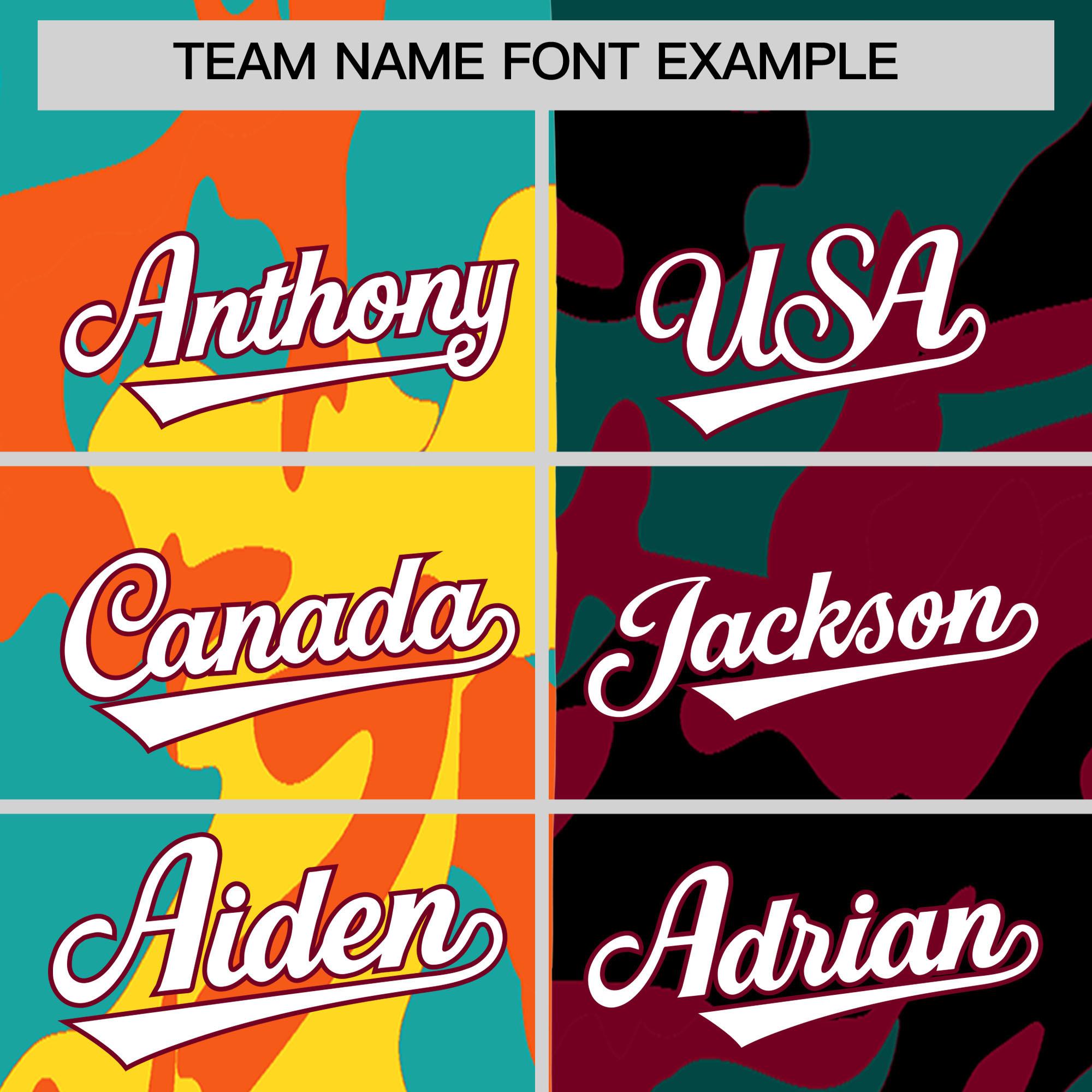 Custom Orange Crimson Full-Snap Varsity Two Tone Personalized Letterman Camo Jacket Hoodie| KXKSHOP