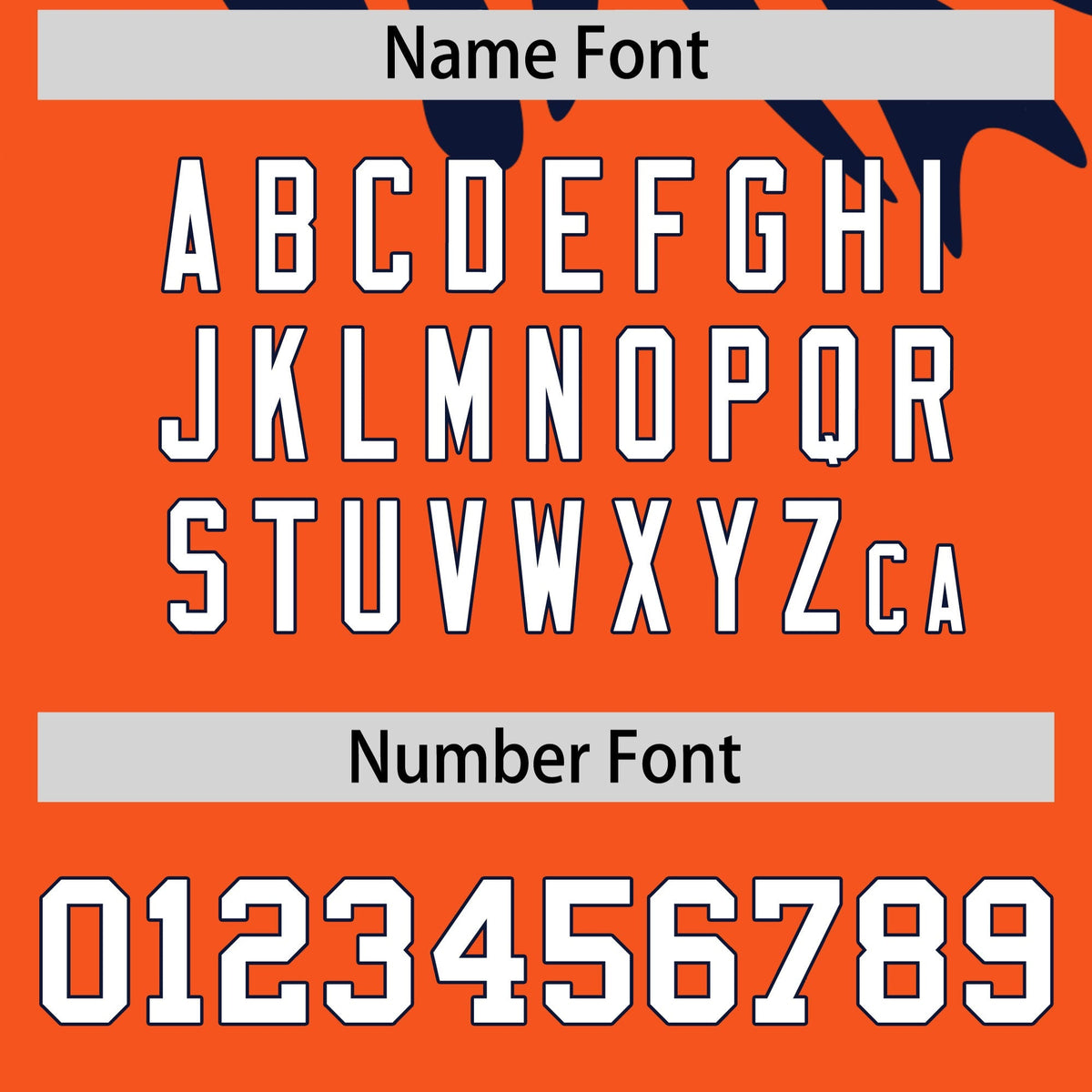 Custom Navy Orange Leopard Print Pullover Sweatshirt Hoodie| KXKSHOP