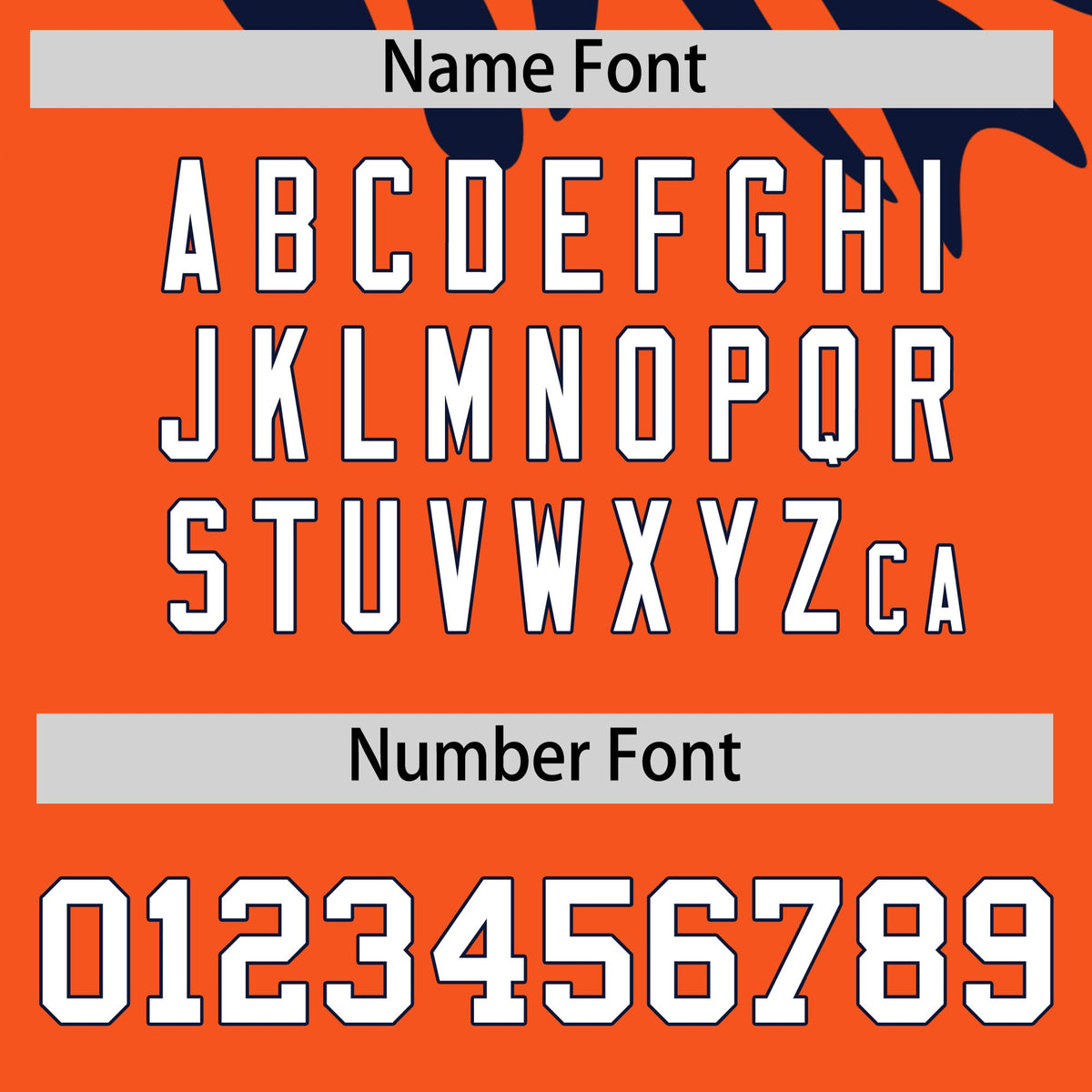 Custom Navy Orange Leopard Print Pullover Sweatshirt Hoodie| KXKSHOP