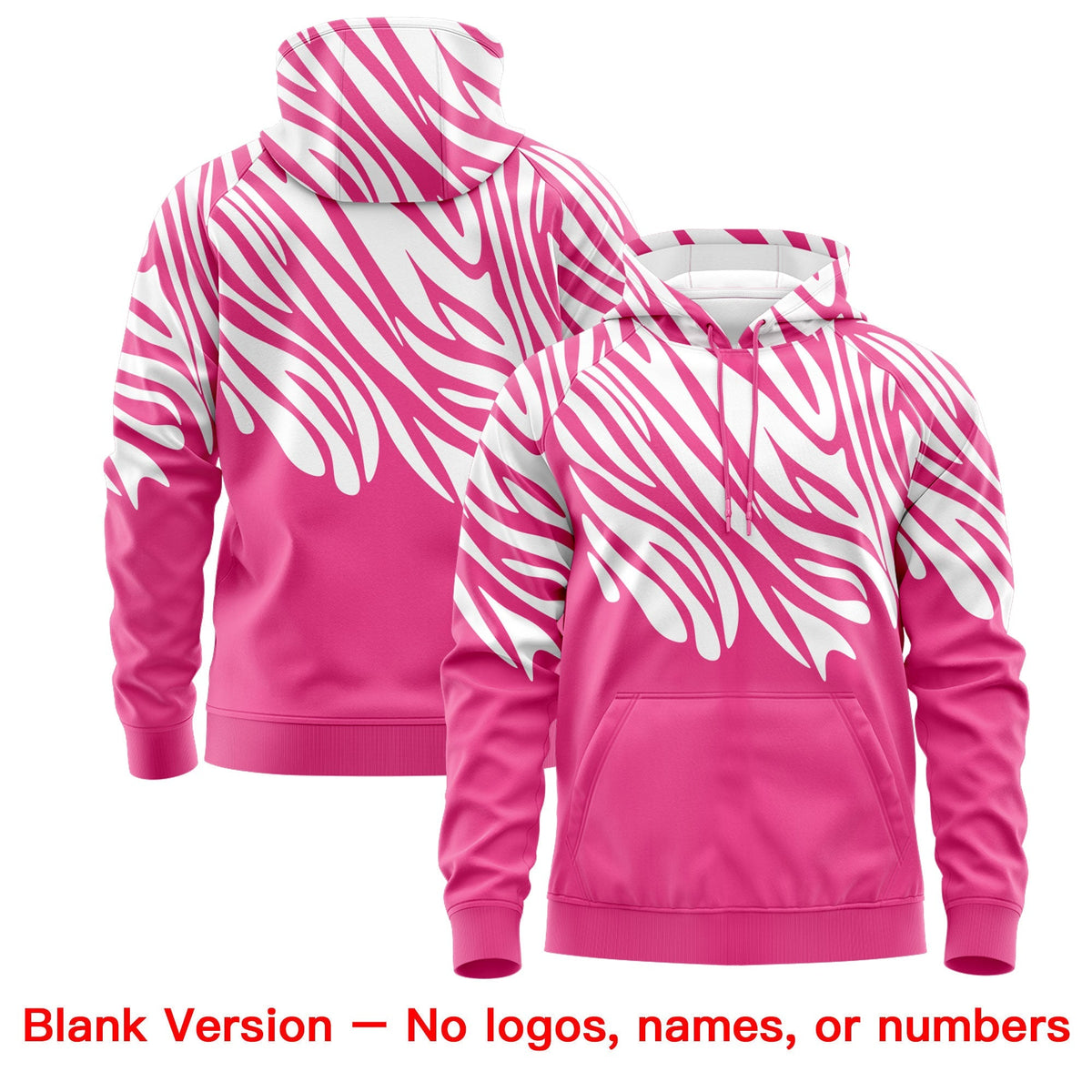 Custom White Pink Leopard Print Pullover Sweatshirt Hoodie| KXKSHOP