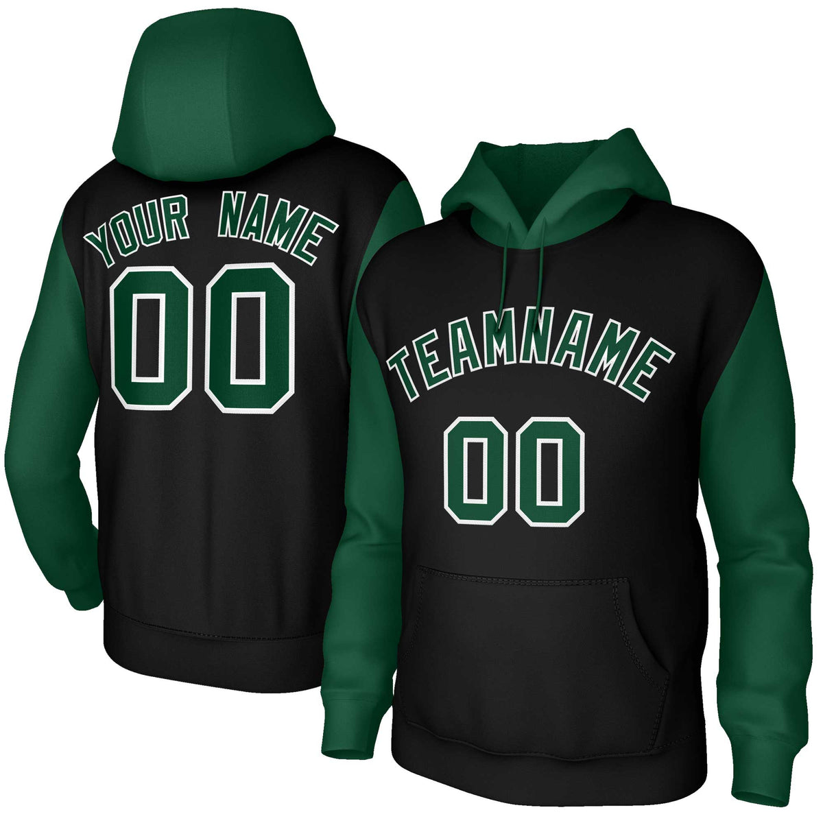 Custom Personalized Pullover Hoodies with Raglan Sleeves for Men and Youth| KXKSHOP
