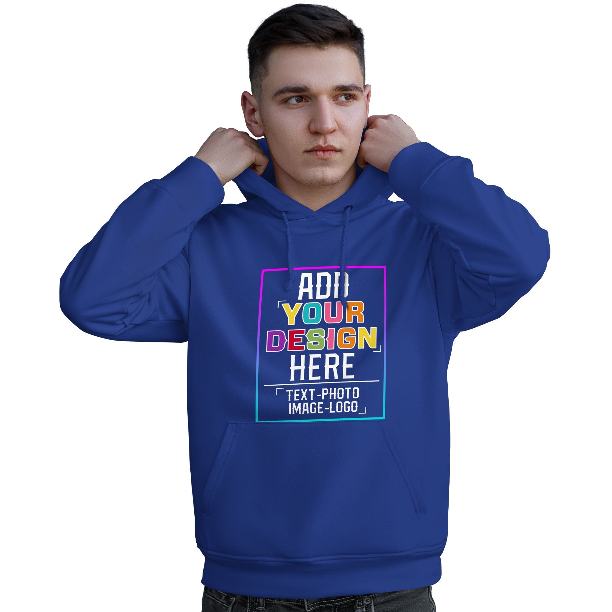 Custom Royal Personalized Rainbow Color Font Team Pullover Sweatshirt Hoodie| KXKSHOP