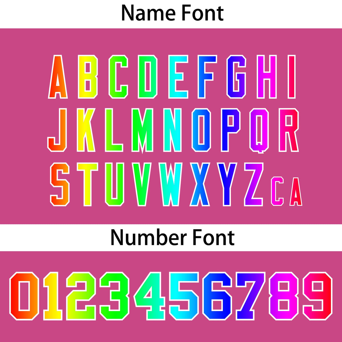 Custom Pink Personalized Rainbow Color Font Team Pullover Sweatshirt Hoodie| KXKSHOP