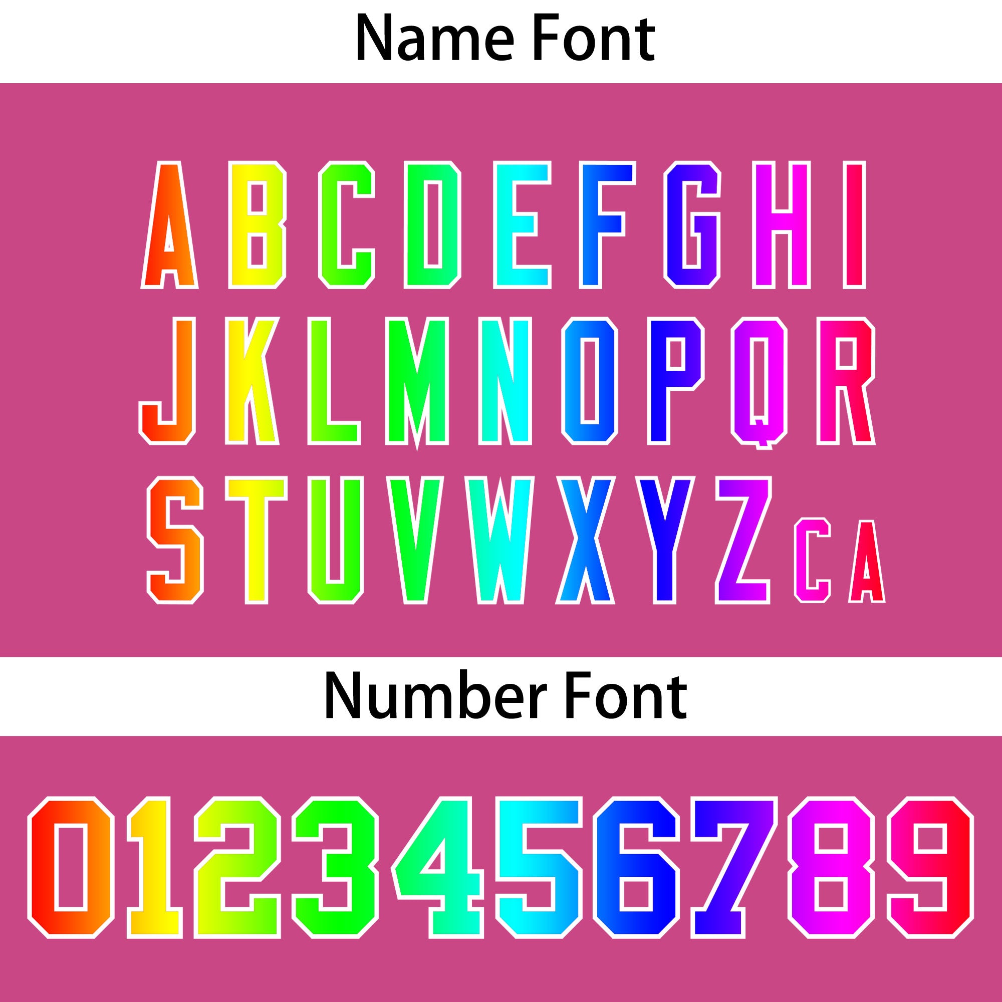 Custom Pink Personalized Rainbow Color Font Team Pullover Sweatshirt Hoodie| KXKSHOP