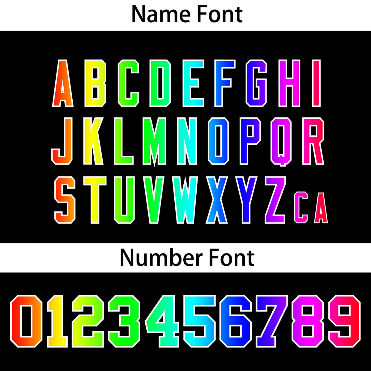 Custom Black Personalized Rainbow Color Font Team Pullover Sweatshirt Hoodie| KXKSHOP