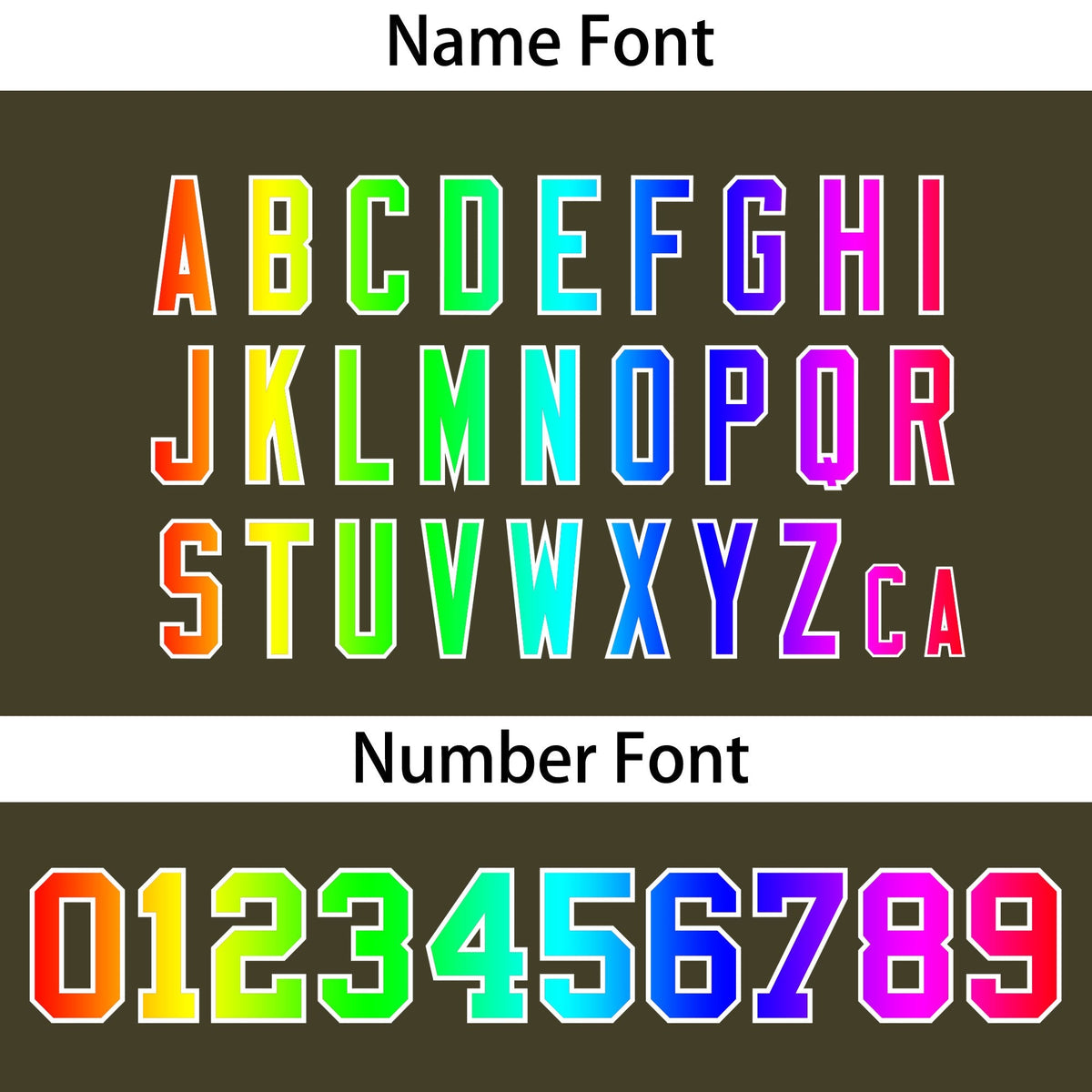 Custom Olive Personalized Rainbow Color Font Team Pullover Sweatshirt Hoodie| KXKSHOP