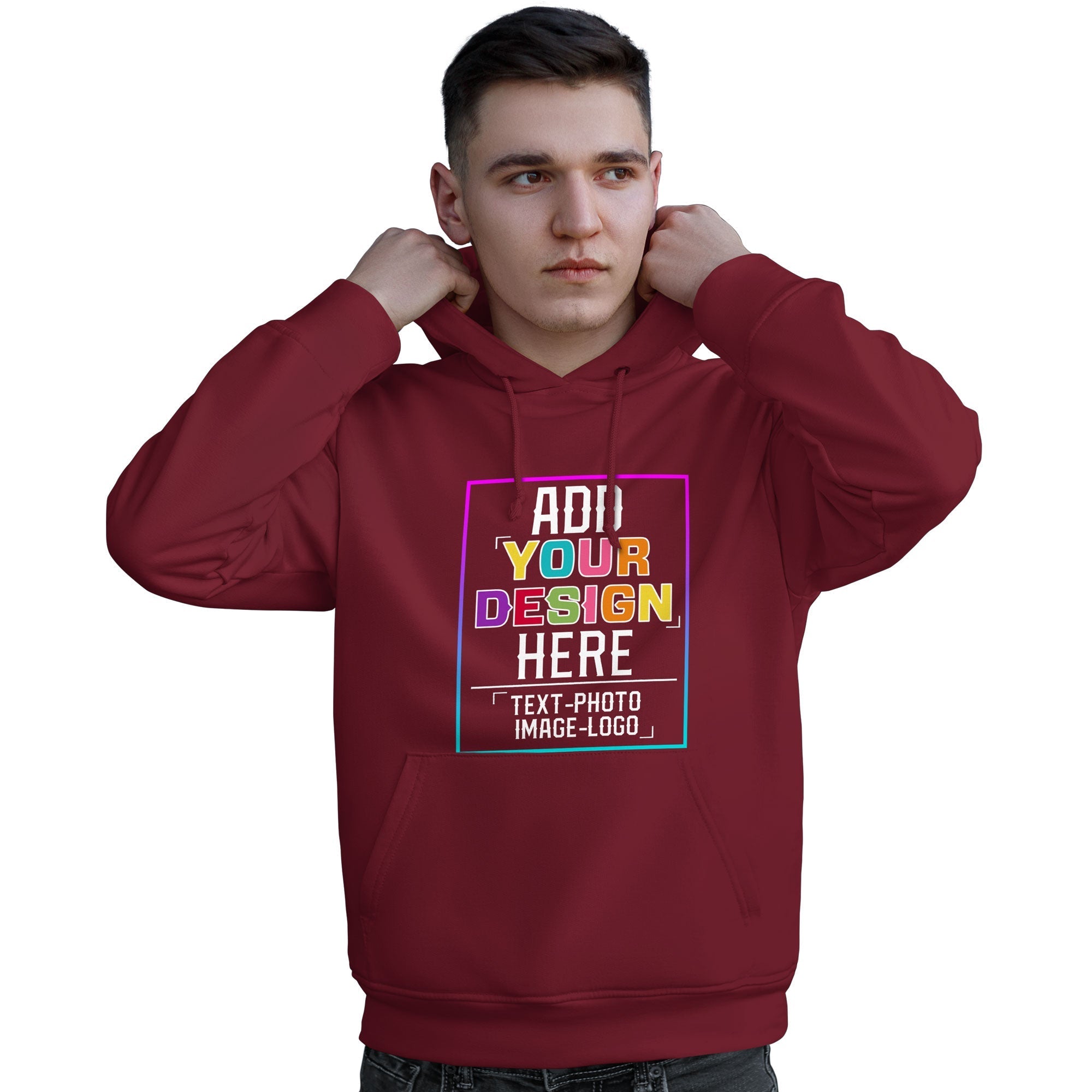 Custom Crimson Personalized Rainbow Color Font Team Pullover Sweatshirt Hoodie| KXKSHOP