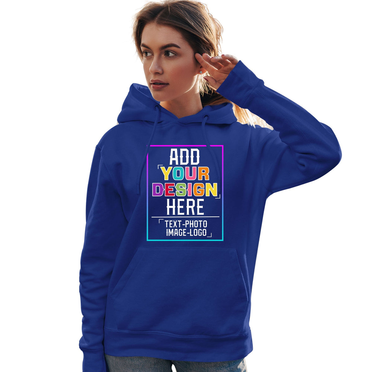 Custom Royal Personalized Rainbow Color Font Team Pullover Sweatshirt Hoodie| KXKSHOP