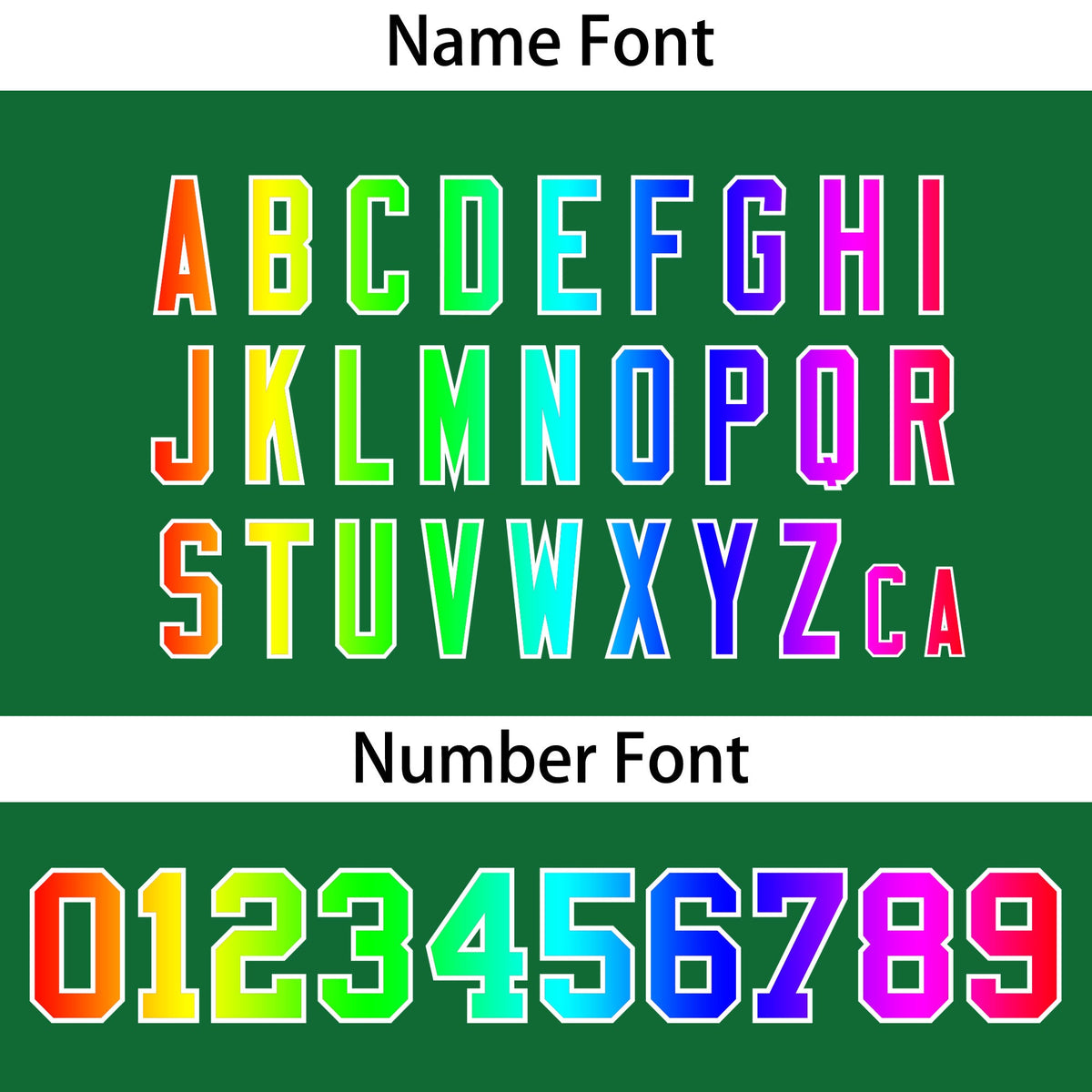 Custom Kelly Green Personalized Rainbow Color Font Team Pullover Sweatshirt Hoodie| KXKSHOP