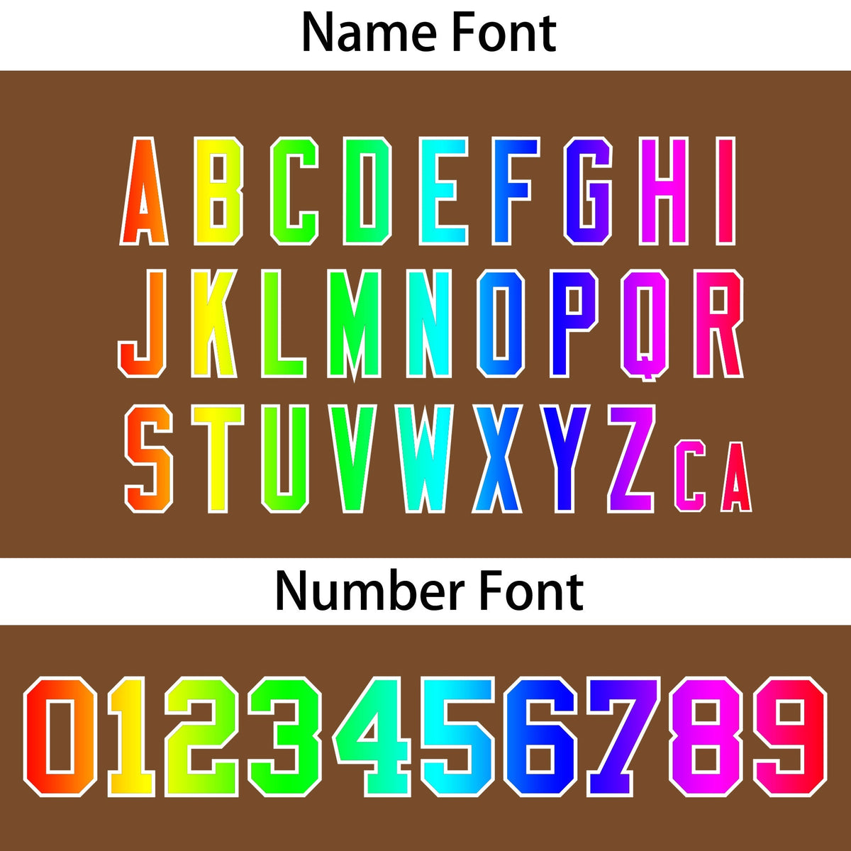 Custom Brown Personalized Rainbow Color Font Team Pullover Sweatshirt Hoodie| KXKSHOP