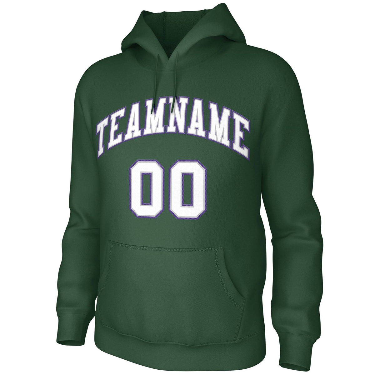 Custom Green Purple-White Classic Style Training Uniform Pullover Hoodie| KXKSHOP