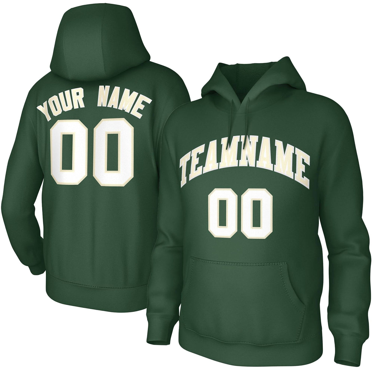 Custom Green White Classic Style Training Uniform Pullover Hoodie| KXKSHOP