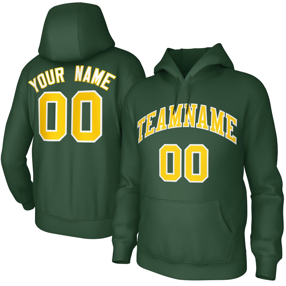Custom Green Gold-White Classic Style Training Uniform Pullover Hoodie| KXKSHOP