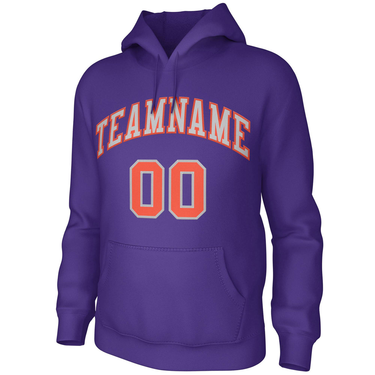 Custom Purple Gray-Orange Classic Style Training Uniform Pullover Hoodie| KXKSHOP