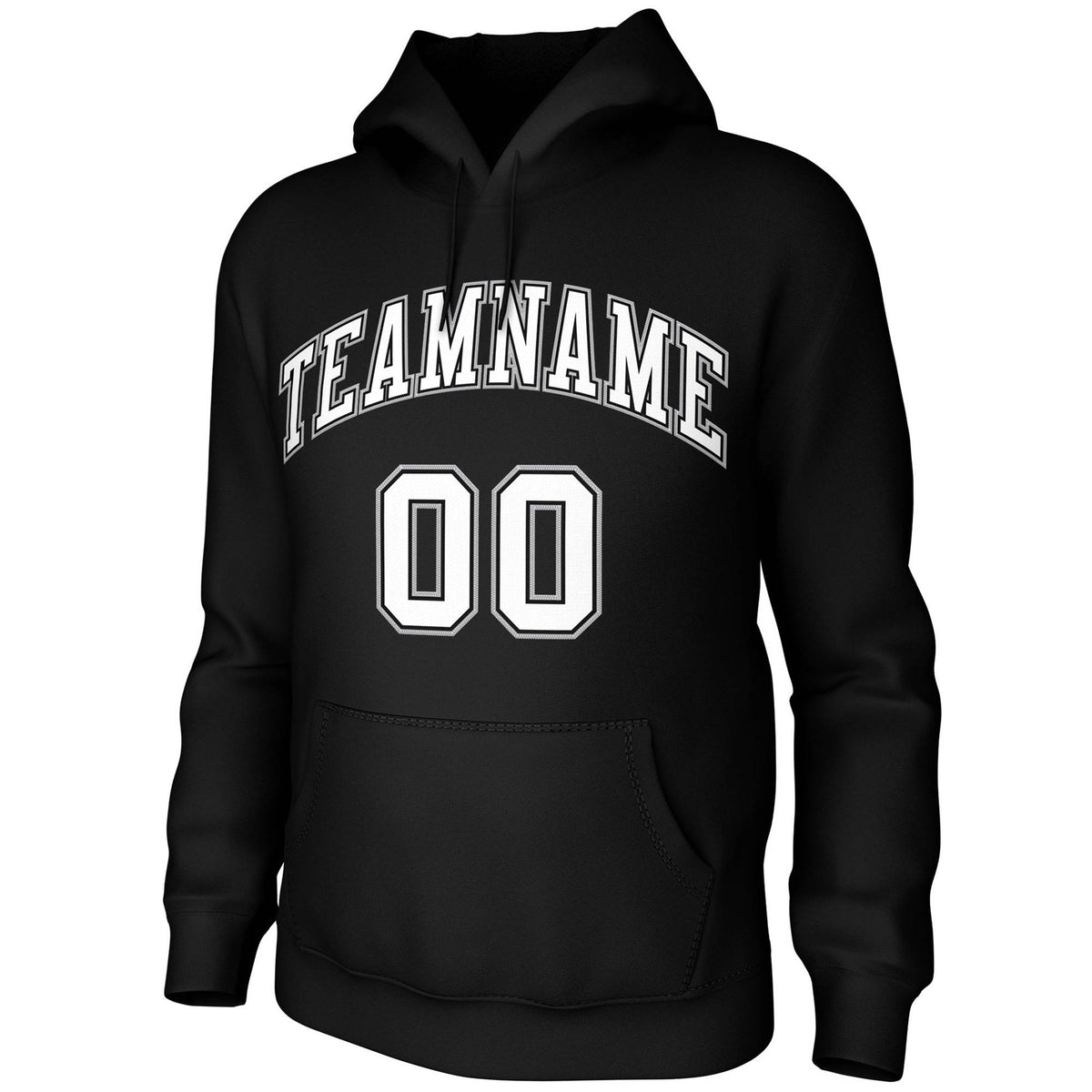 Custom Black White-Black-Gray Classic Style Training Uniform Pullover Hoodie| KXKSHOP