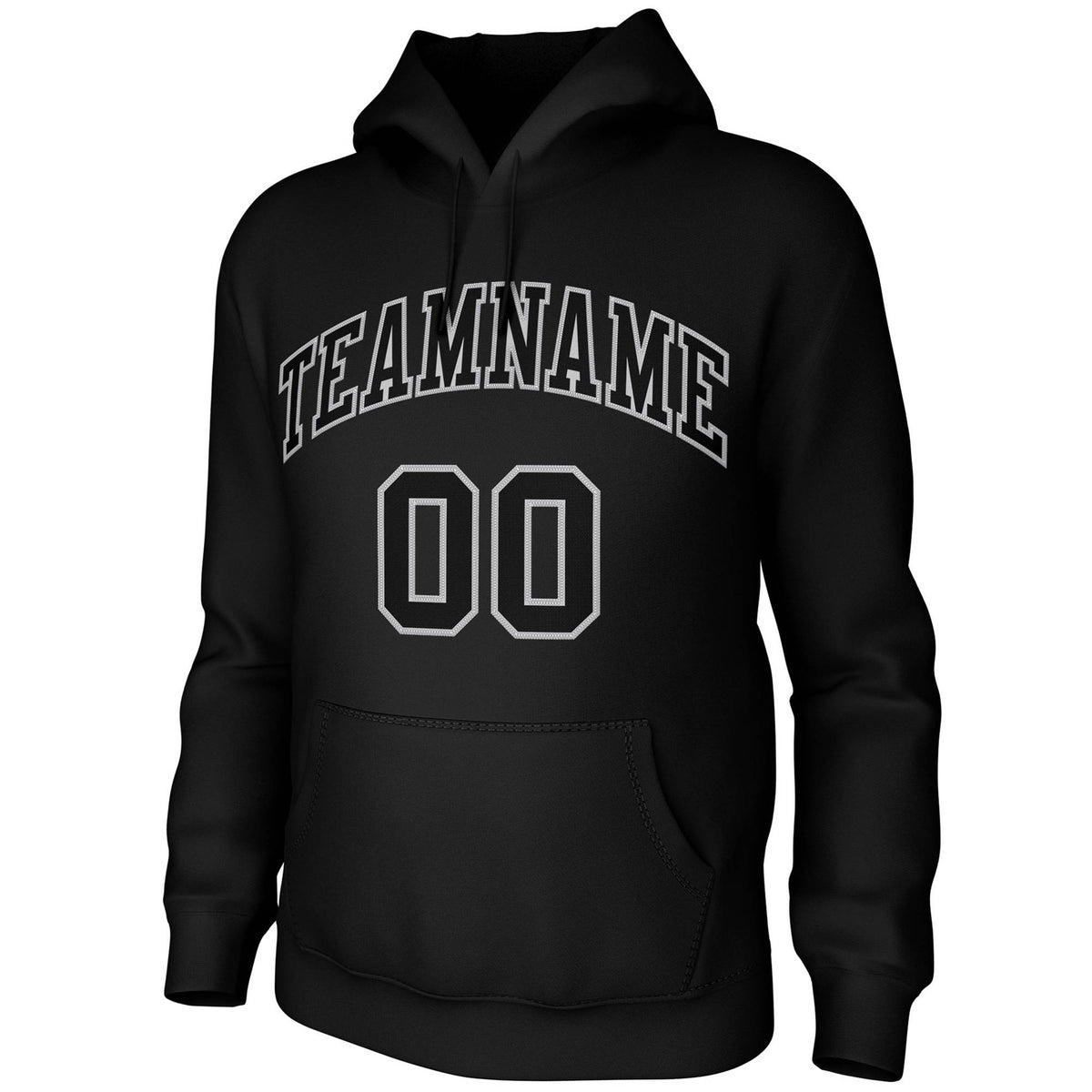 Custom Black Gray Classic Style Training Uniform Pullover Hoodie| KXKSHOP