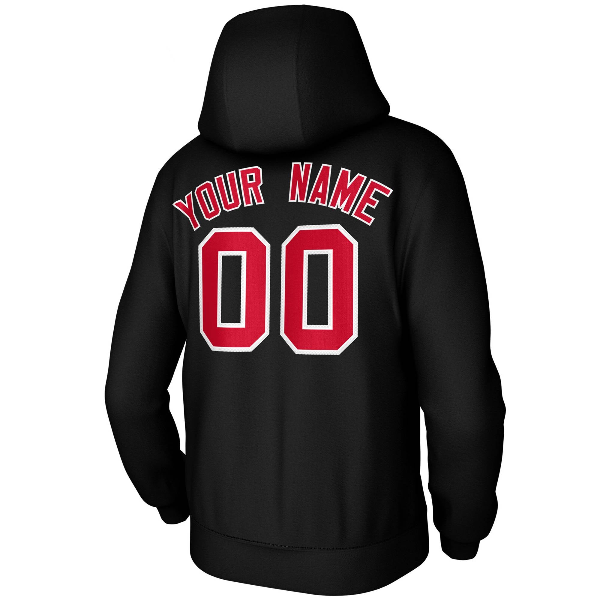 Custom Black Red-White Classic Style Training Uniform Pullover Hoodie| KXKSHOP