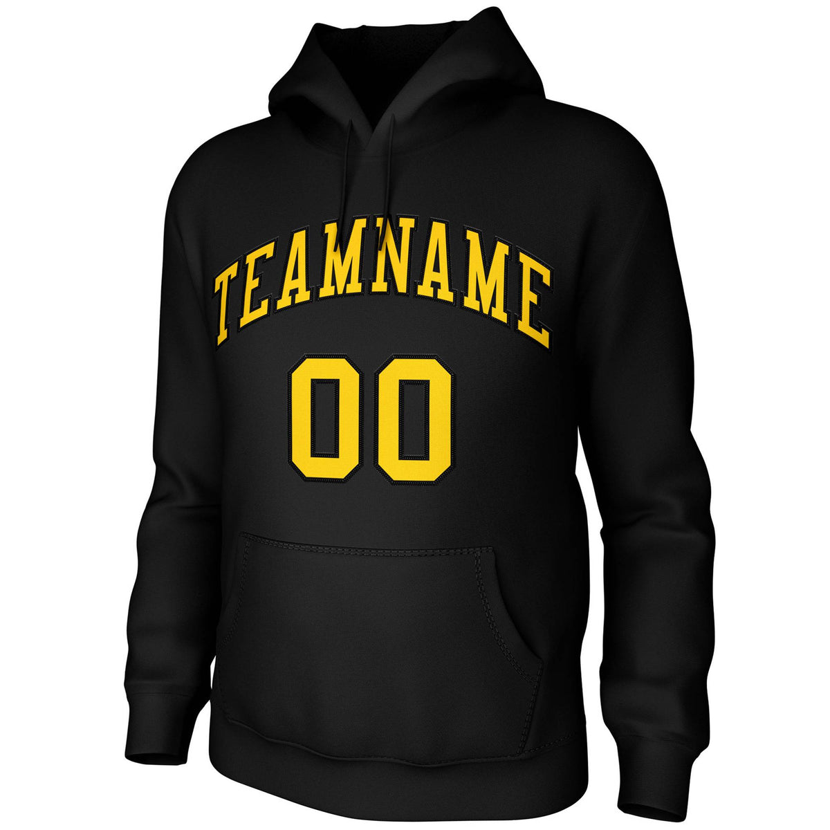 Custom Black Yellow-Black Classic Style Training Uniform Pullover Hoodie| KXKSHOP