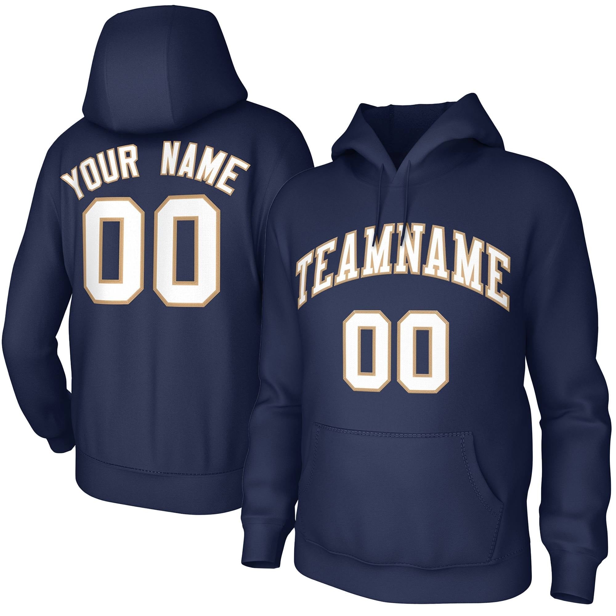 Custom White Gold Classic Style Training Uniform Pullover Hoodie| KXKSHOP