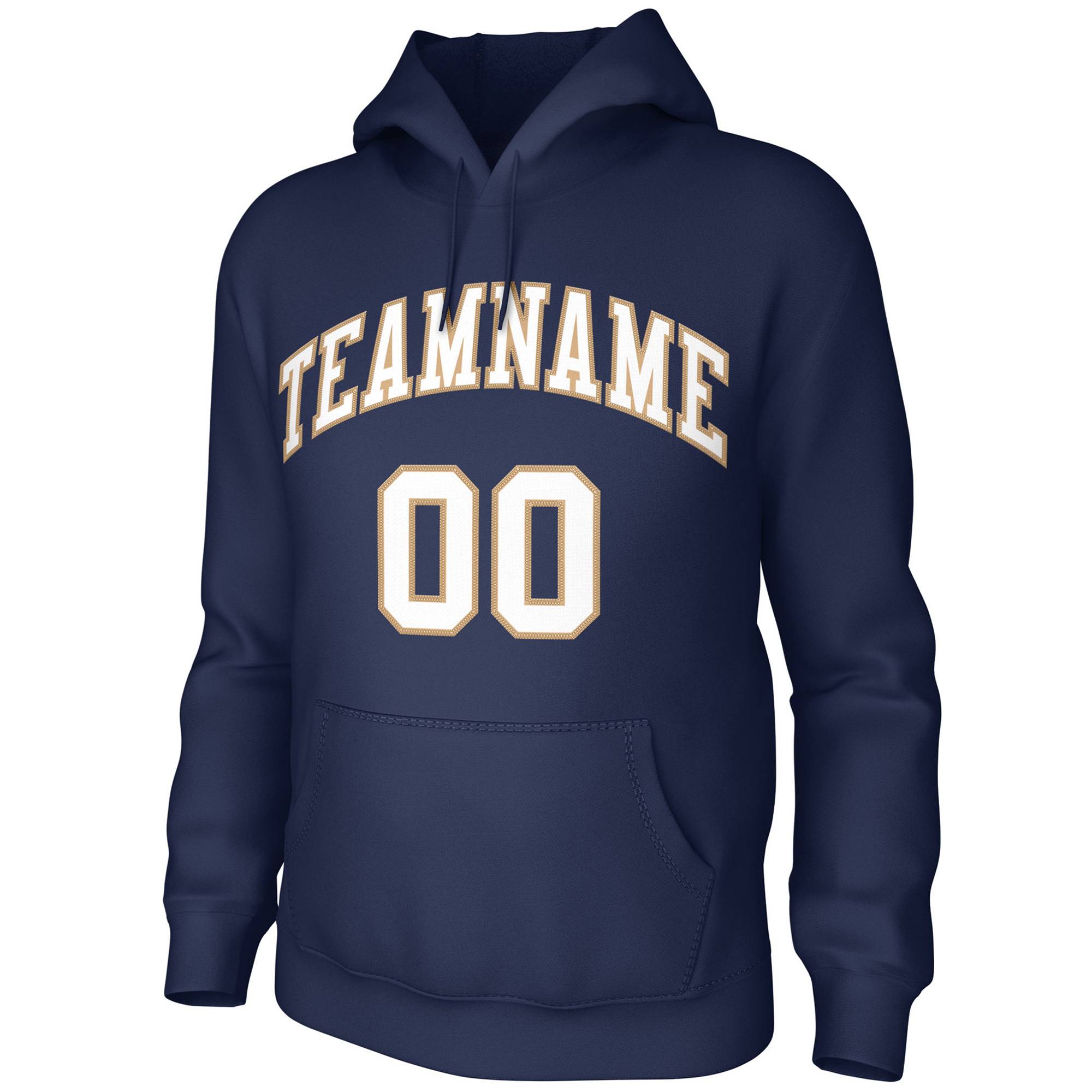 Custom White Gold Classic Style Training Uniform Pullover Hoodie| KXKSHOP
