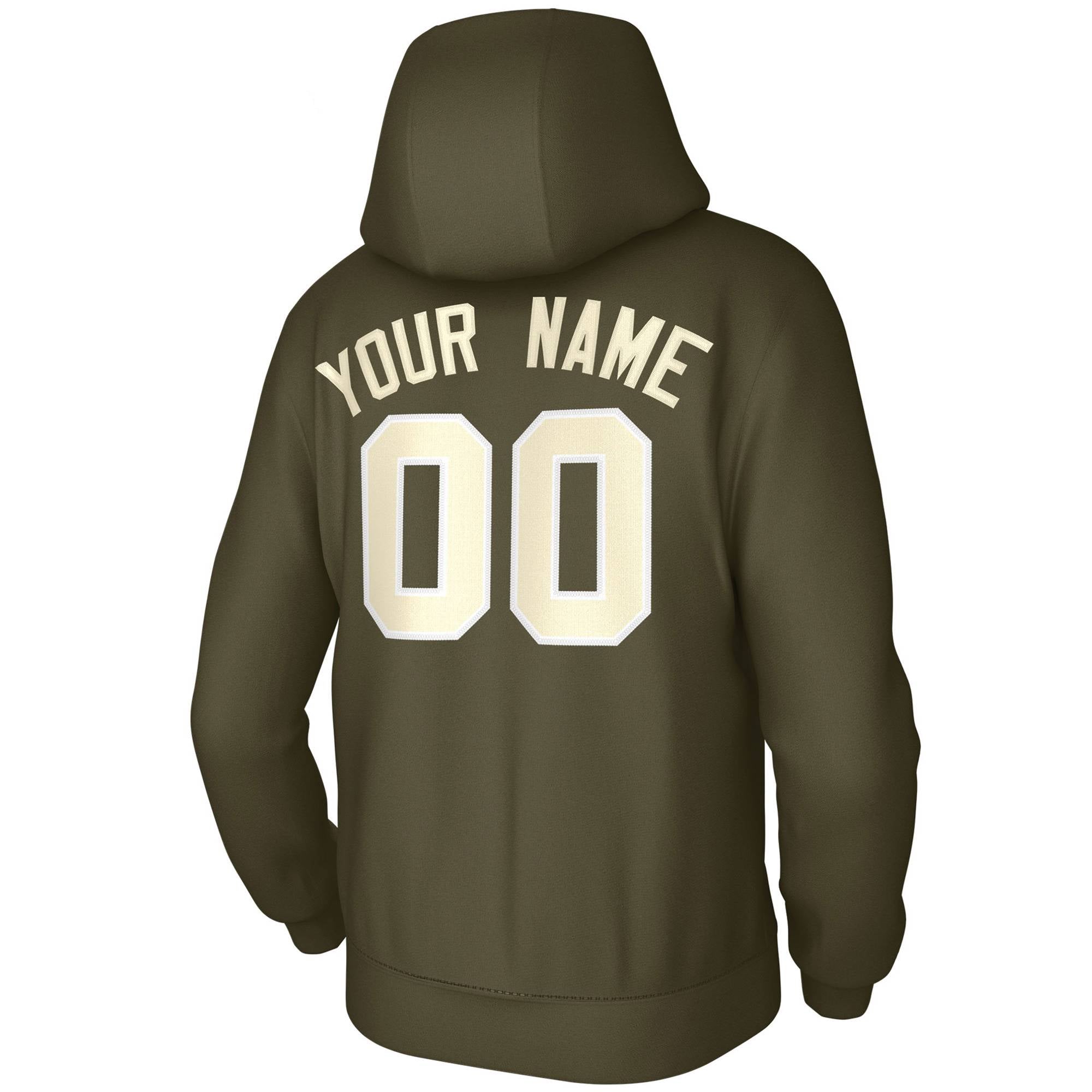 Custom Olive Cream Classic Style Training Uniform Pullover Hoodie| KXKSHOP