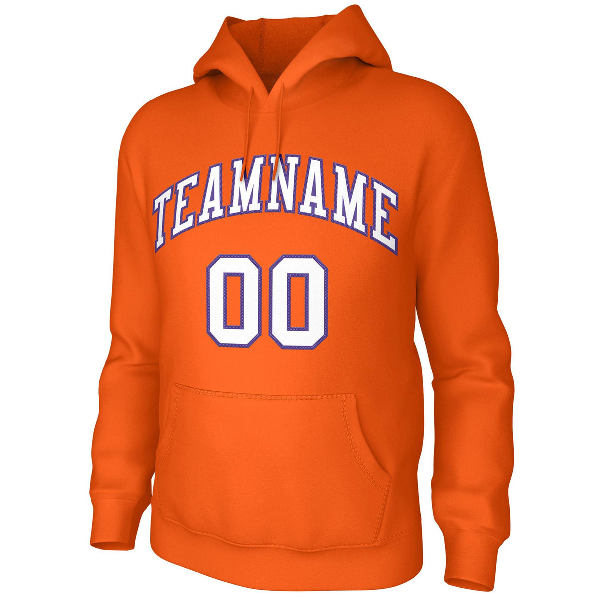 Custom Orange White-Purple Classic Style Training Uniform Pullover Hoodie| KXKSHOP