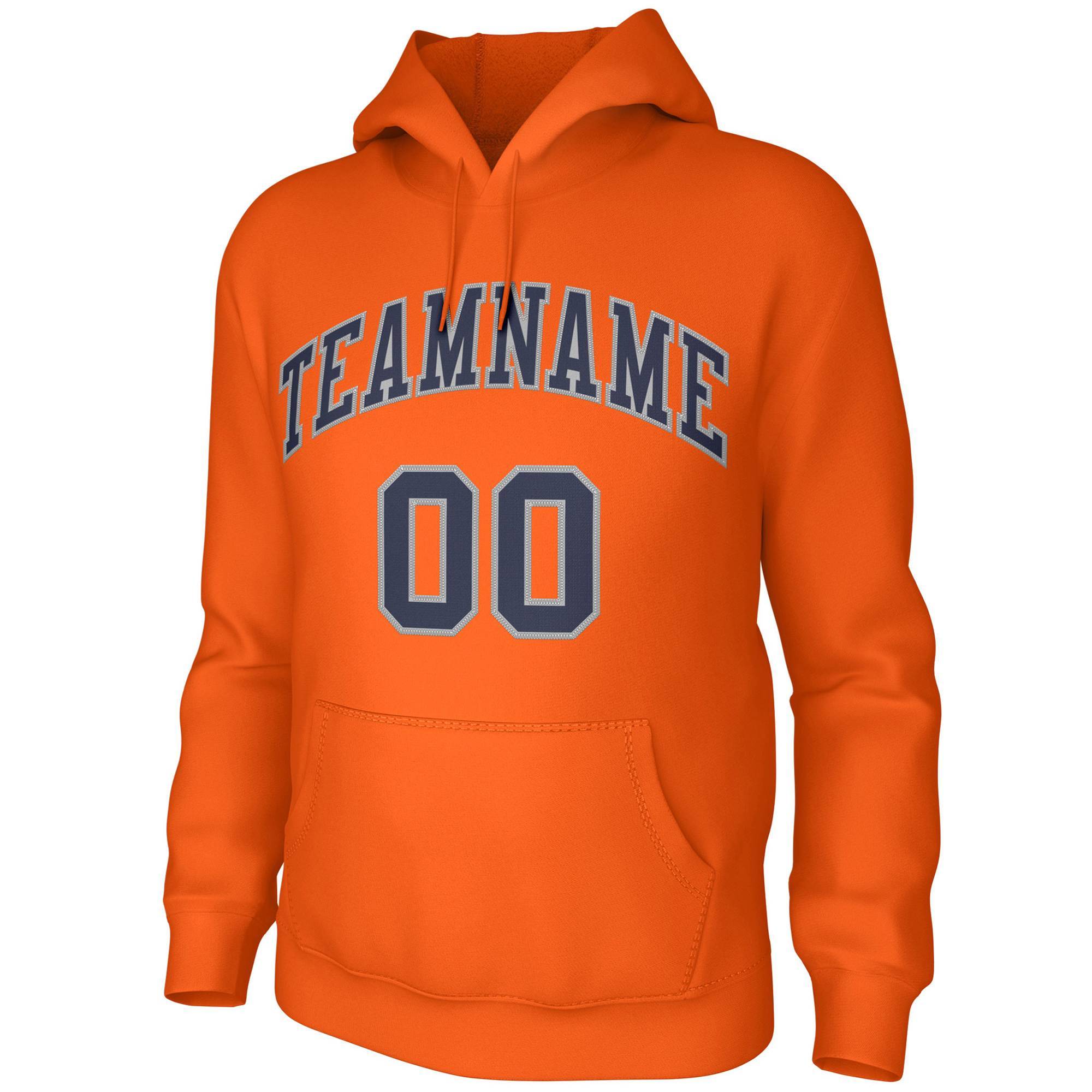 Custom Orange Navy-Gray Classic Style Training Uniform Pullover Hoodie| KXKSHOP