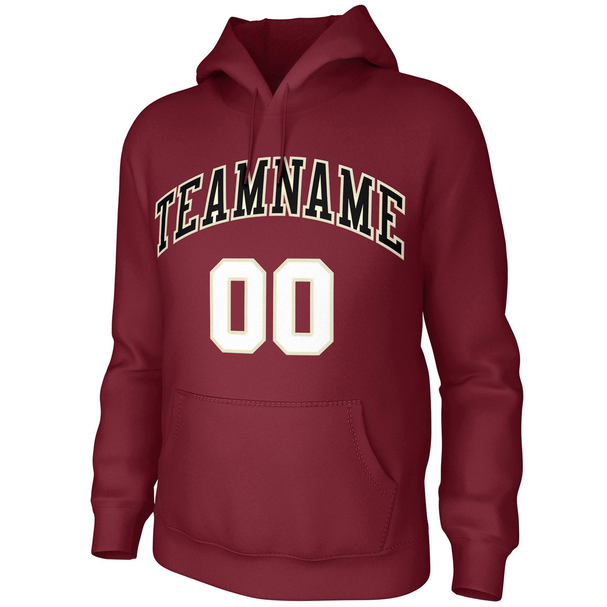 Custom Cardinal Black-Cream Classic Style Training Uniform Pullover Hoodie| KXKSHOP