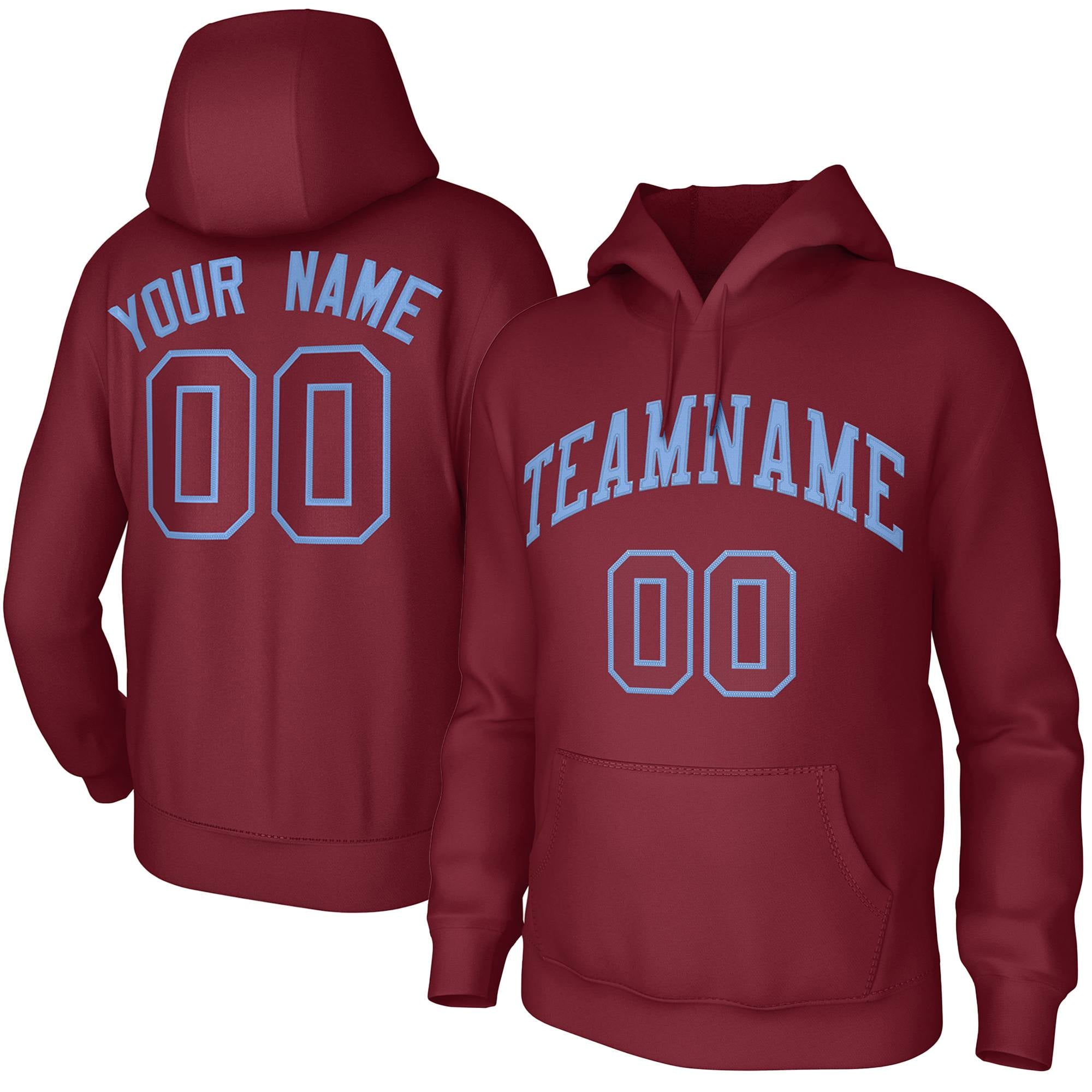 Custom Cardinal Light Blue Classic Style Training Uniform Pullover Hoodie| KXKSHOP