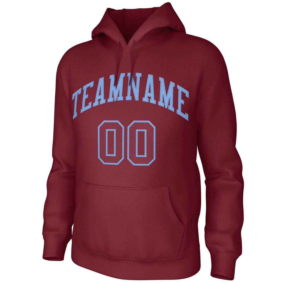 Custom Cardinal Light Blue Classic Style Training Uniform Pullover Hoodie| KXKSHOP