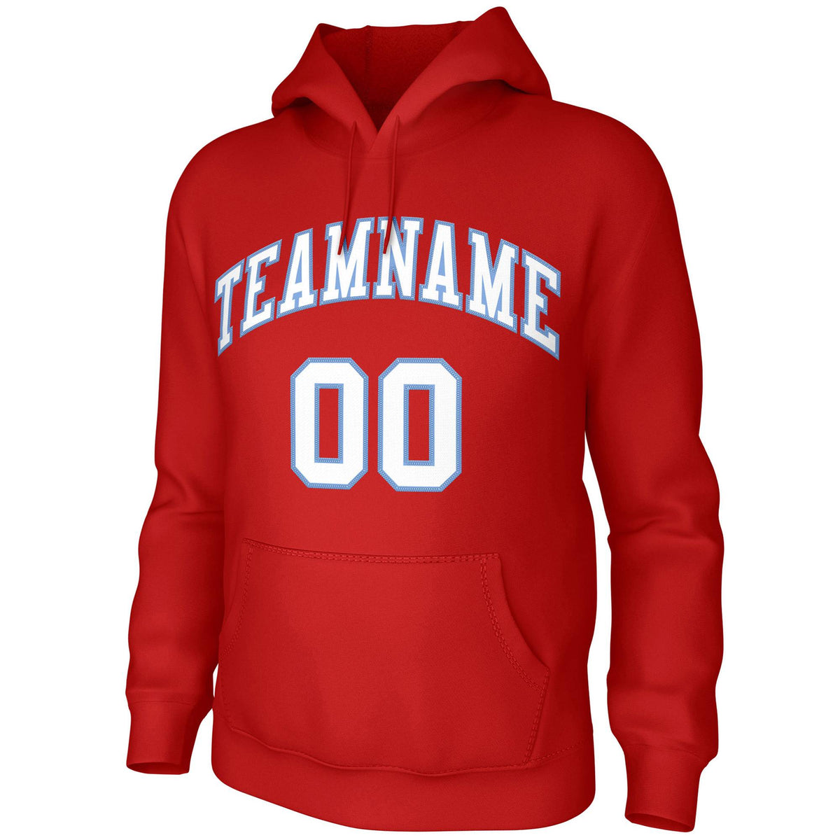 Custom Red White-Light Blue Classic Style Training Uniform Pullover Hoodie| KXKSHOP