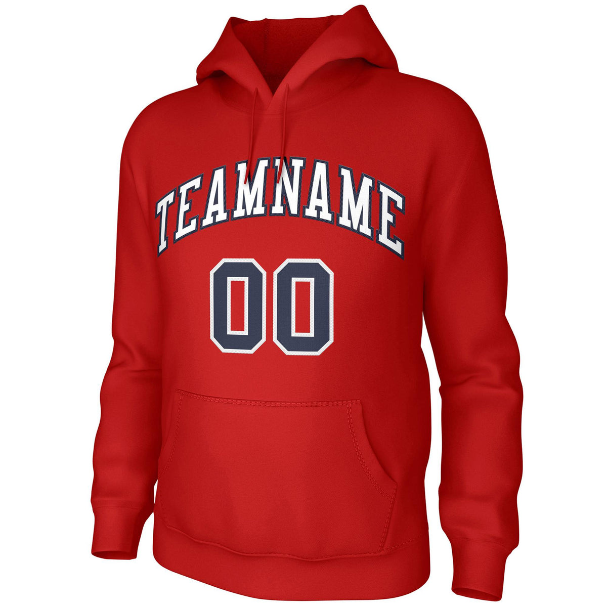Custom Red White-Navy Classic Style Training Uniform Pullover Hoodie| KXKSHOP