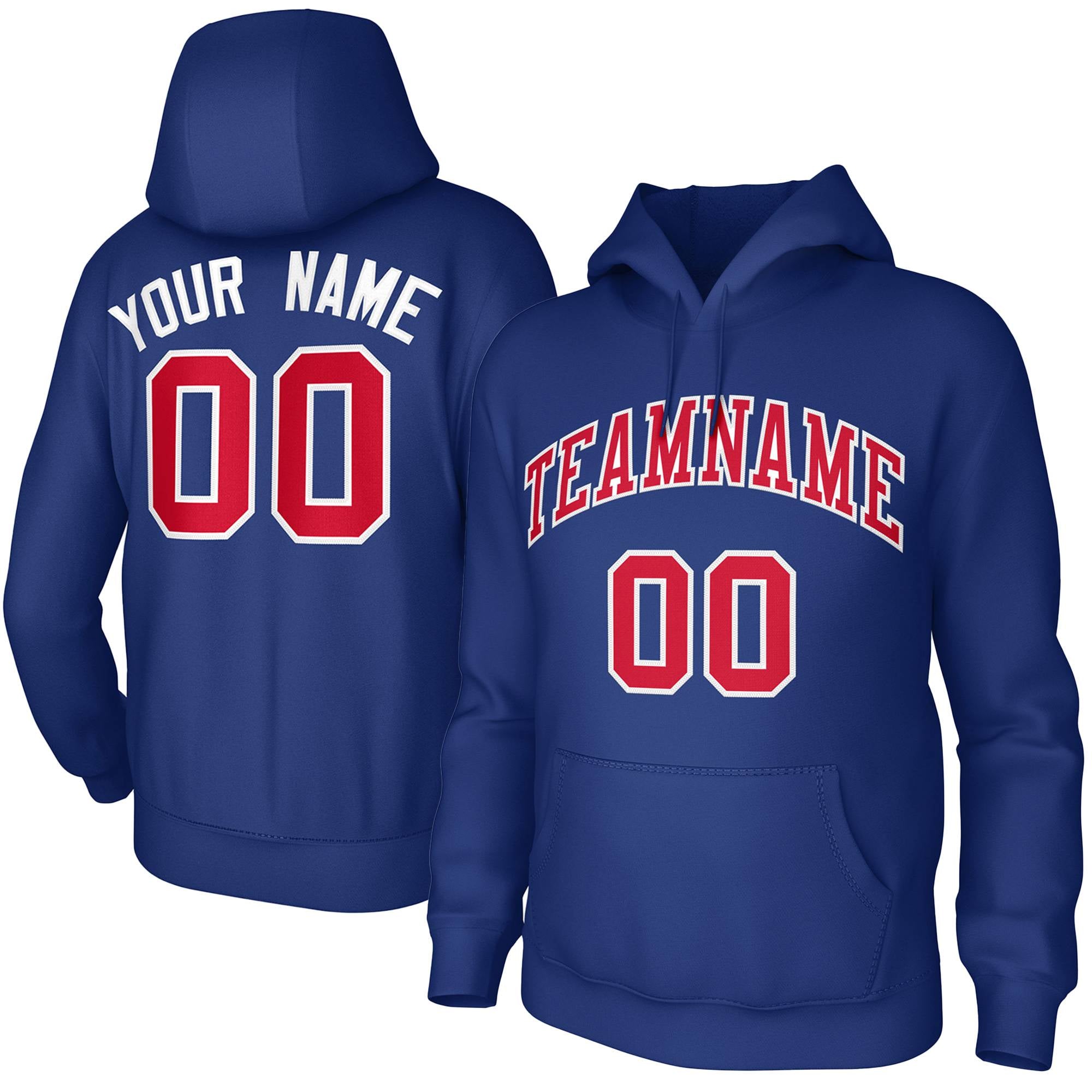 Custom Royal Red-White Classic Style Training Uniform Pullover Hoodie| KXKSHOP