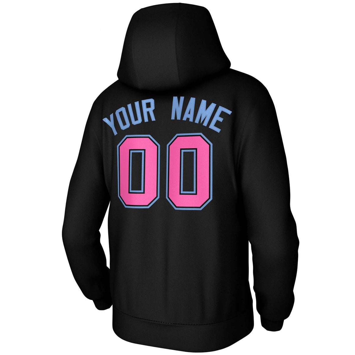 Custom Black Light Blue-Pink Classic Style Training Uniform Pullover Hoodie| KXKSHOP