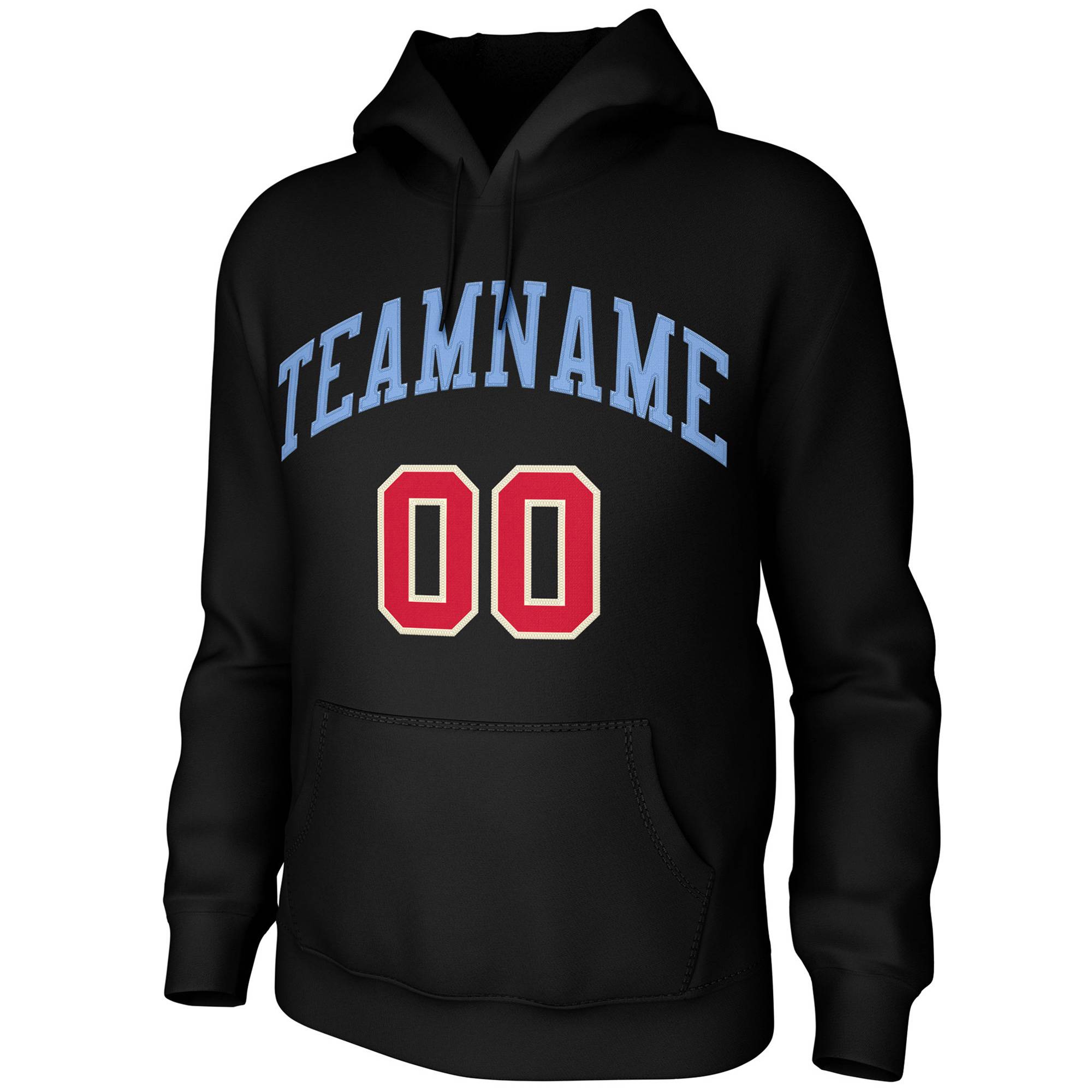 Custom Black-Light Blue Classic Style Training Uniform Pullover Hoodie| KXKSHOP