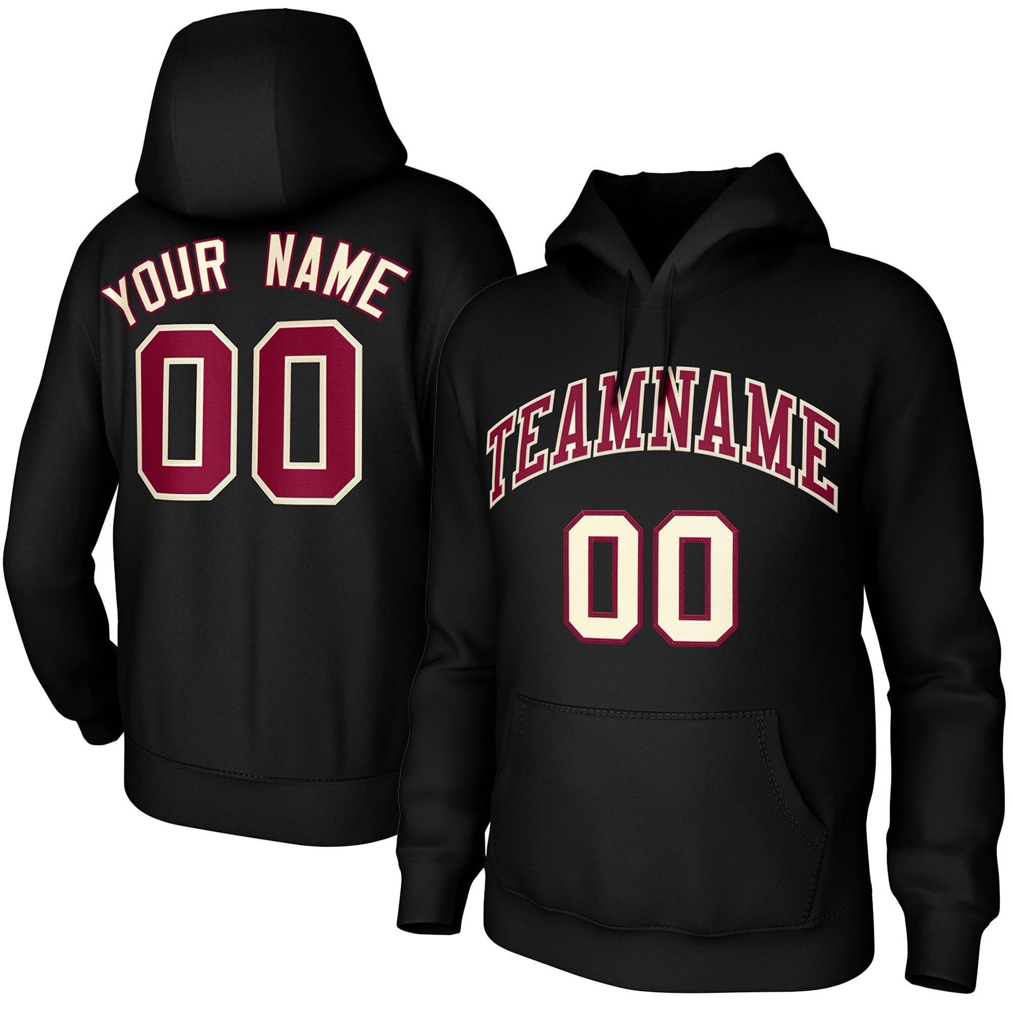 Custom Black Cardinal-Cream Classic Style Training Uniform Pullover Hoodie| KXKSHOP