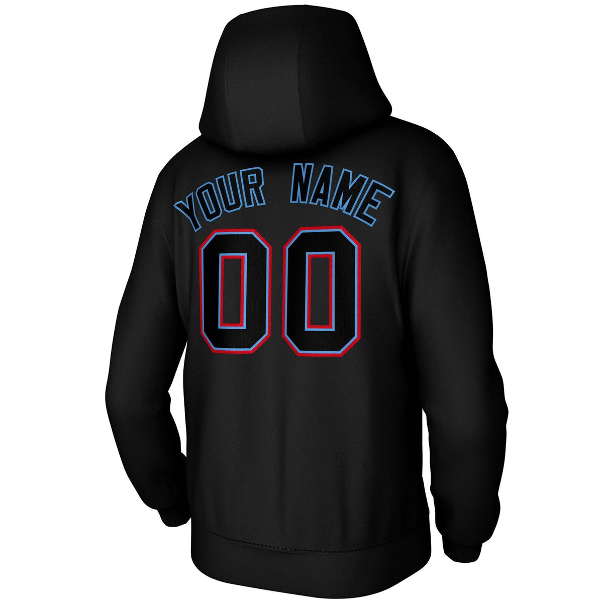 Custom Black Light Blue-Red Classic Style Training Uniform Pullover Hoodie| KXKSHOP