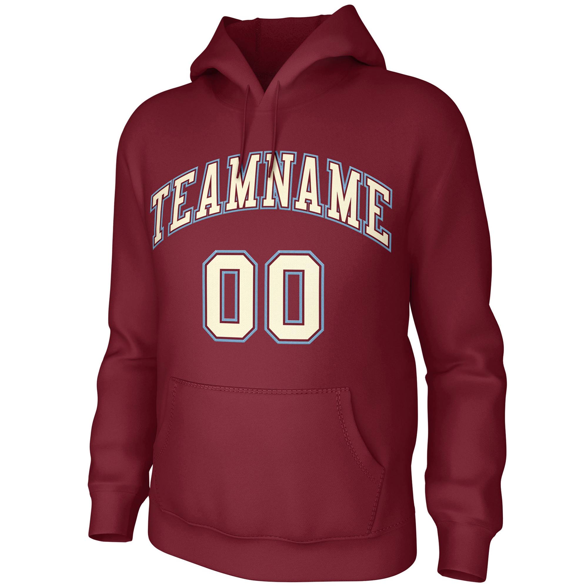 Custom Cardinal Cream-Cardinal Classic Style Training Uniform Pullover Hoodie| KXKSHOP