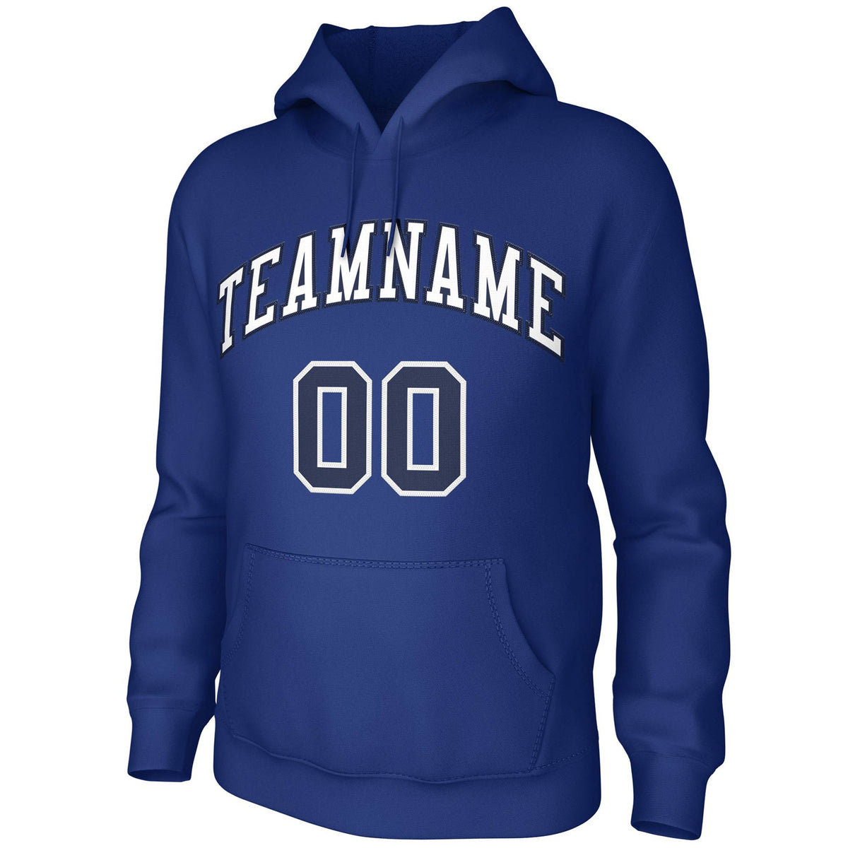 Custom Royal White-Navy Classic Style Training Uniform Pullover Hoodie| KXKSHOP