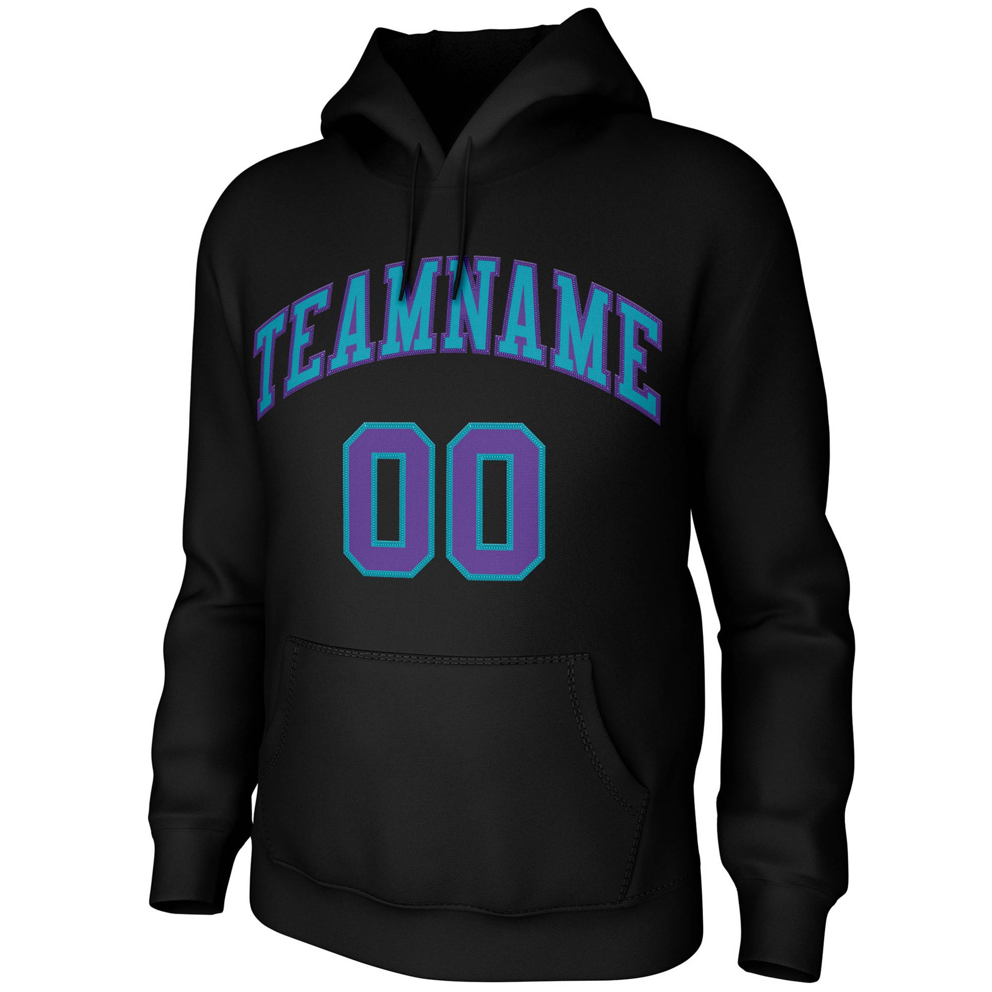 Custom Black Green-Purple Classic Style Training Uniform Pullover Hoodie| KXKSHOP