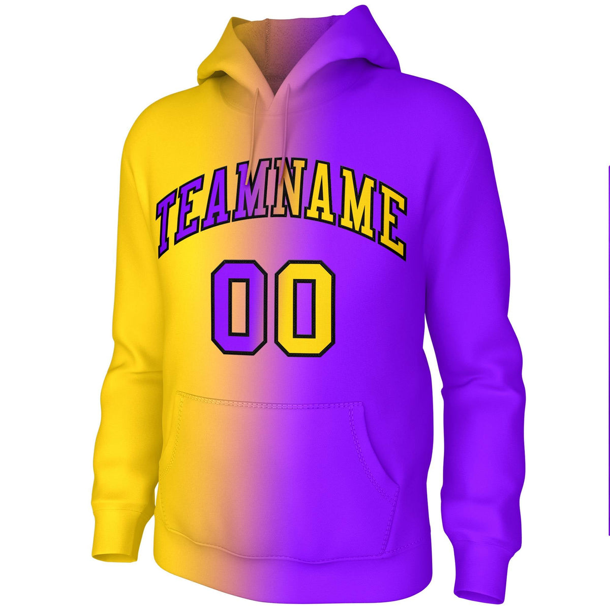 Custom Stitched Purple Gradient Fashion Pullover Sweatshirt Hoodie| KXKSHOP