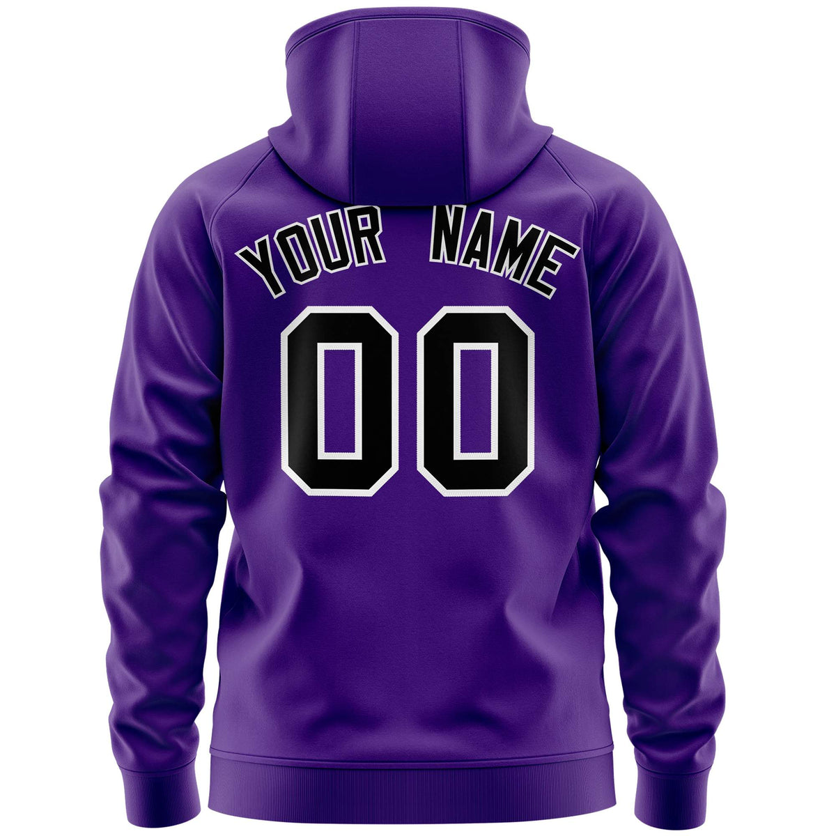 Custom Stitched Purple Black Sports Full-Zip Sweatshirt Hoodie with Flame| KXKSHOP